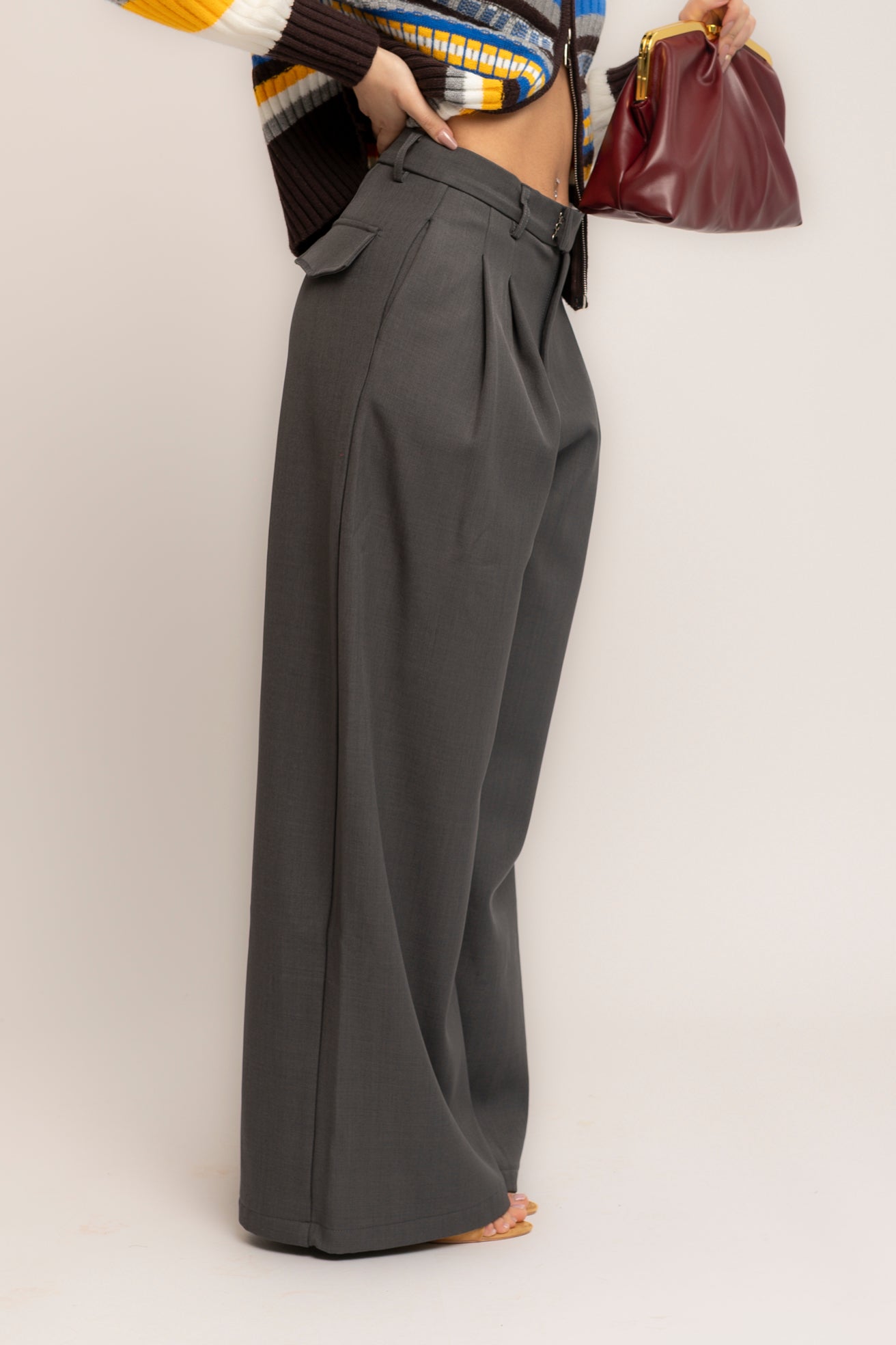 Pantalone classico felpato