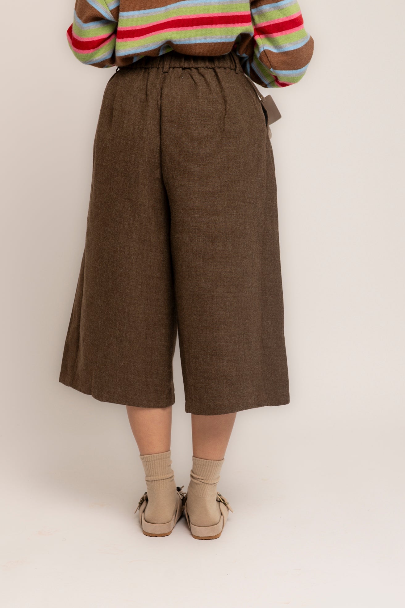 Bermuda in panno con elastico