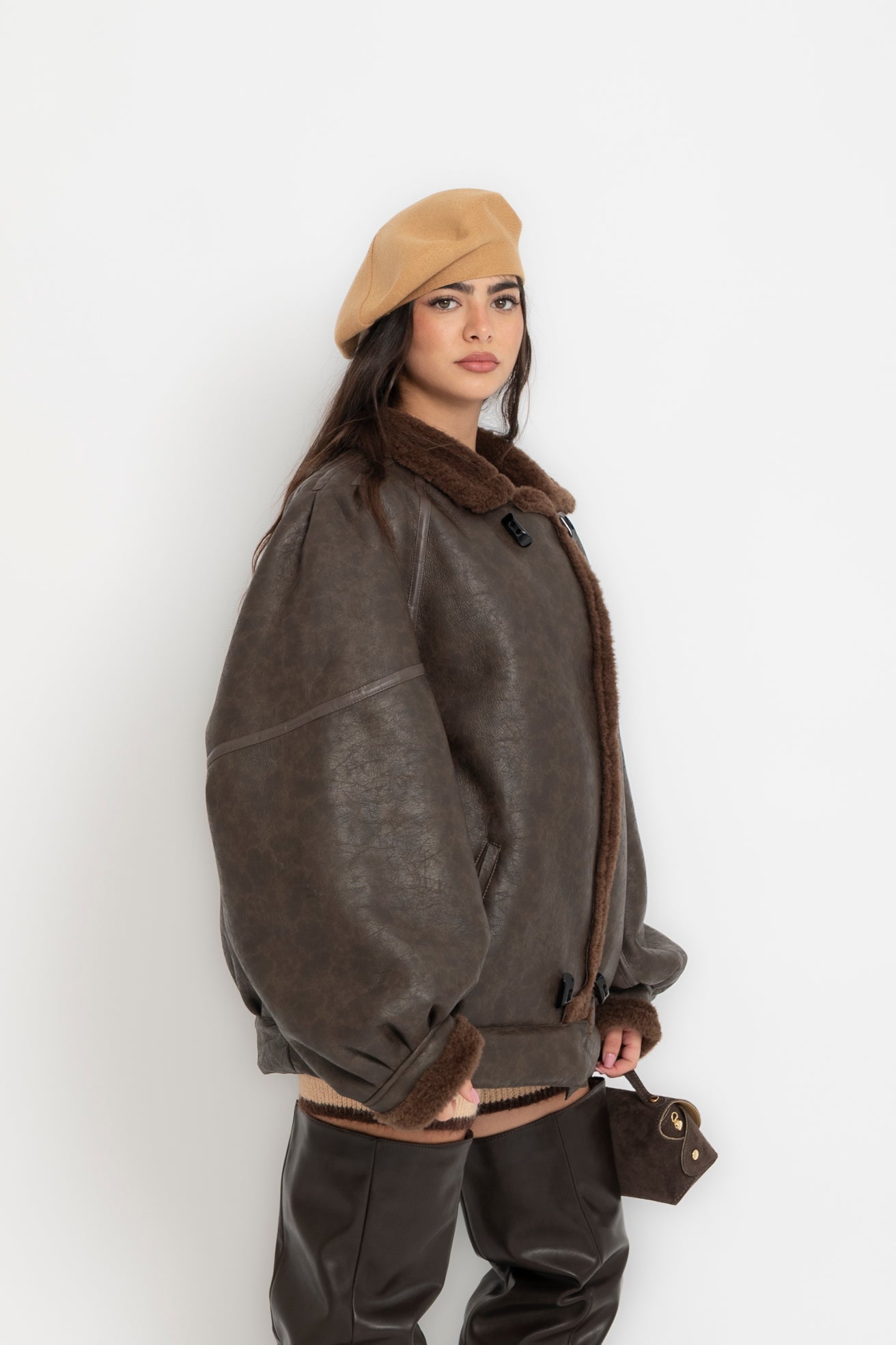 Montone oversize brown
