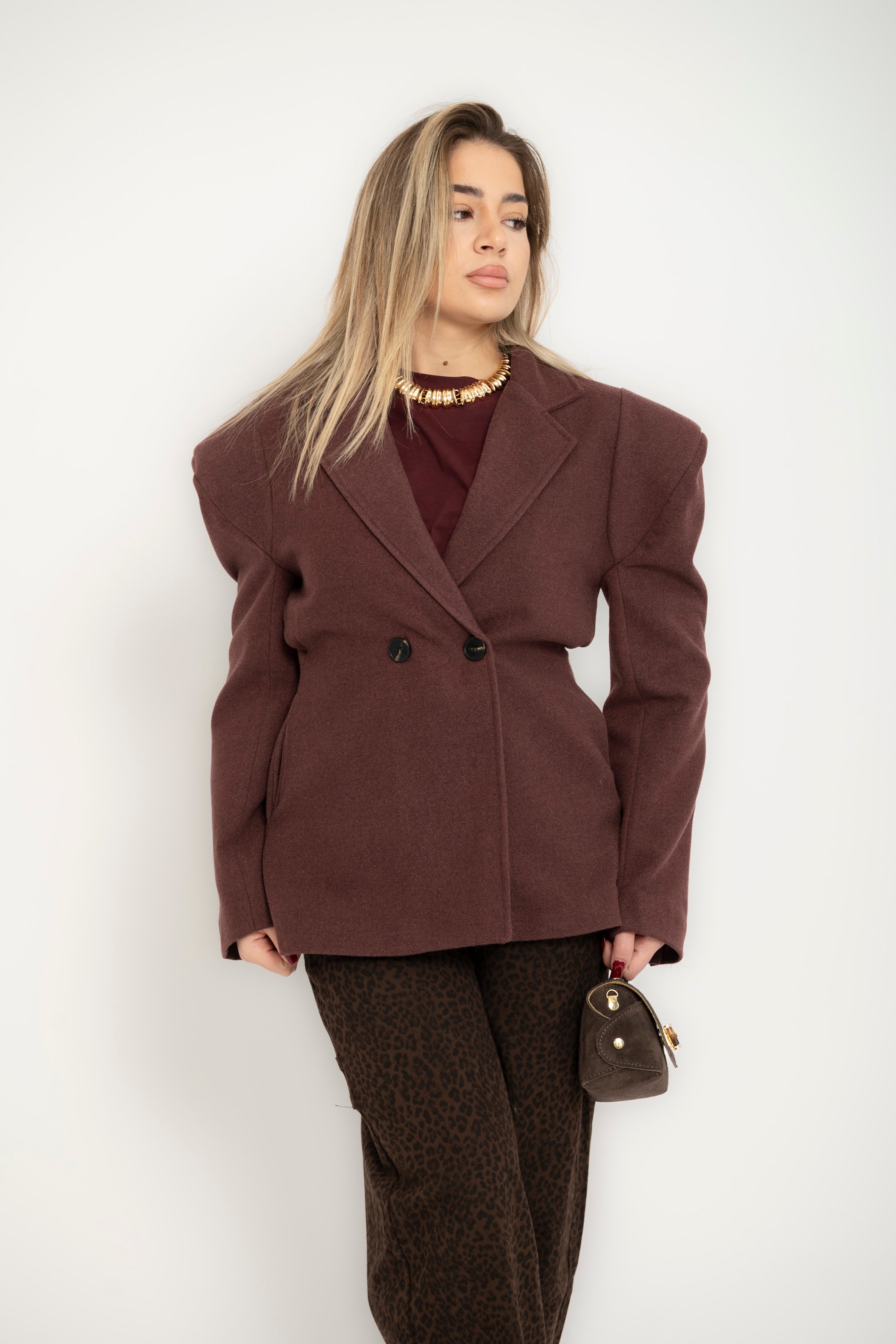 Giacca in panno avvitata