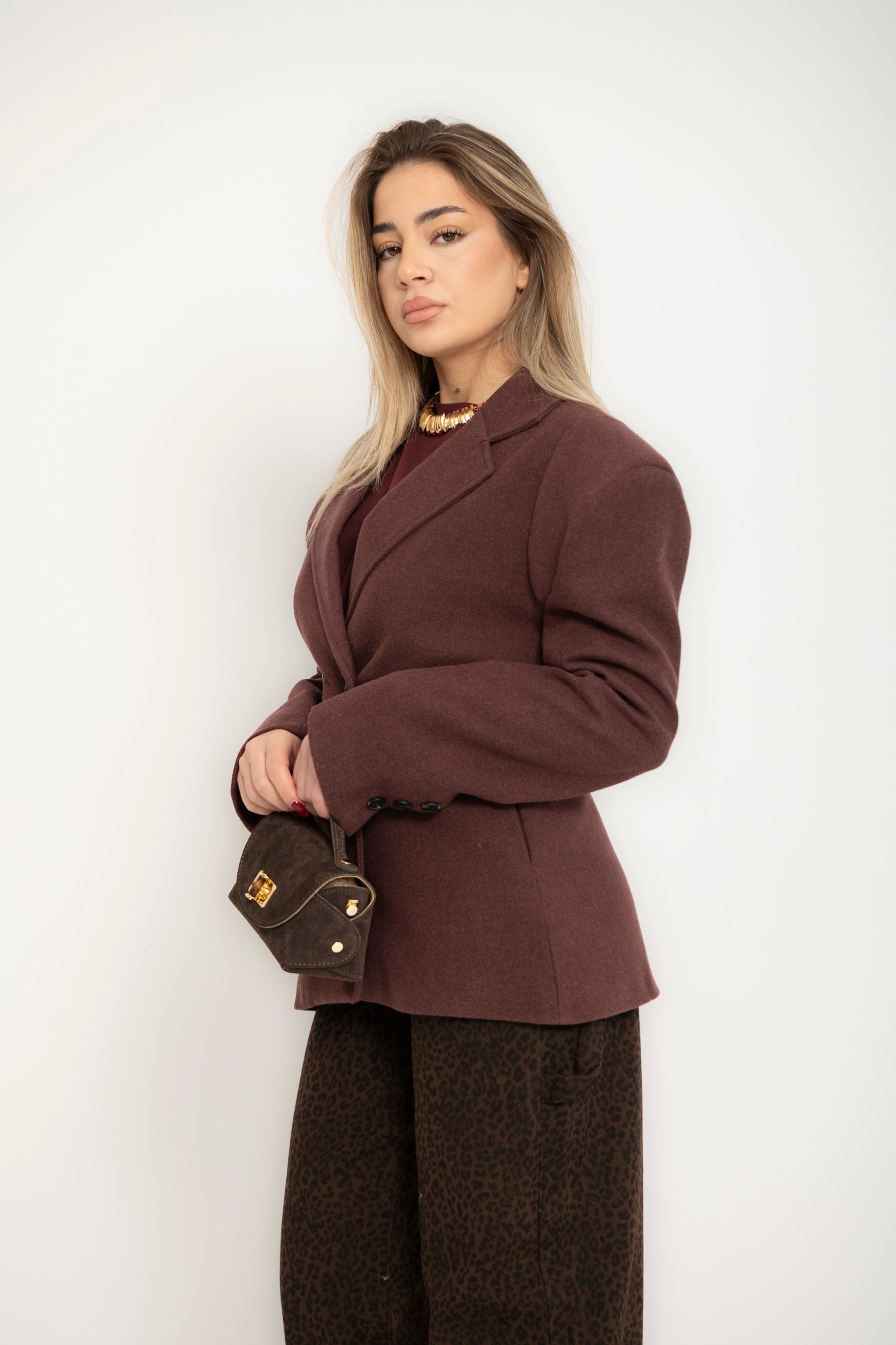 Giacca in panno avvitata