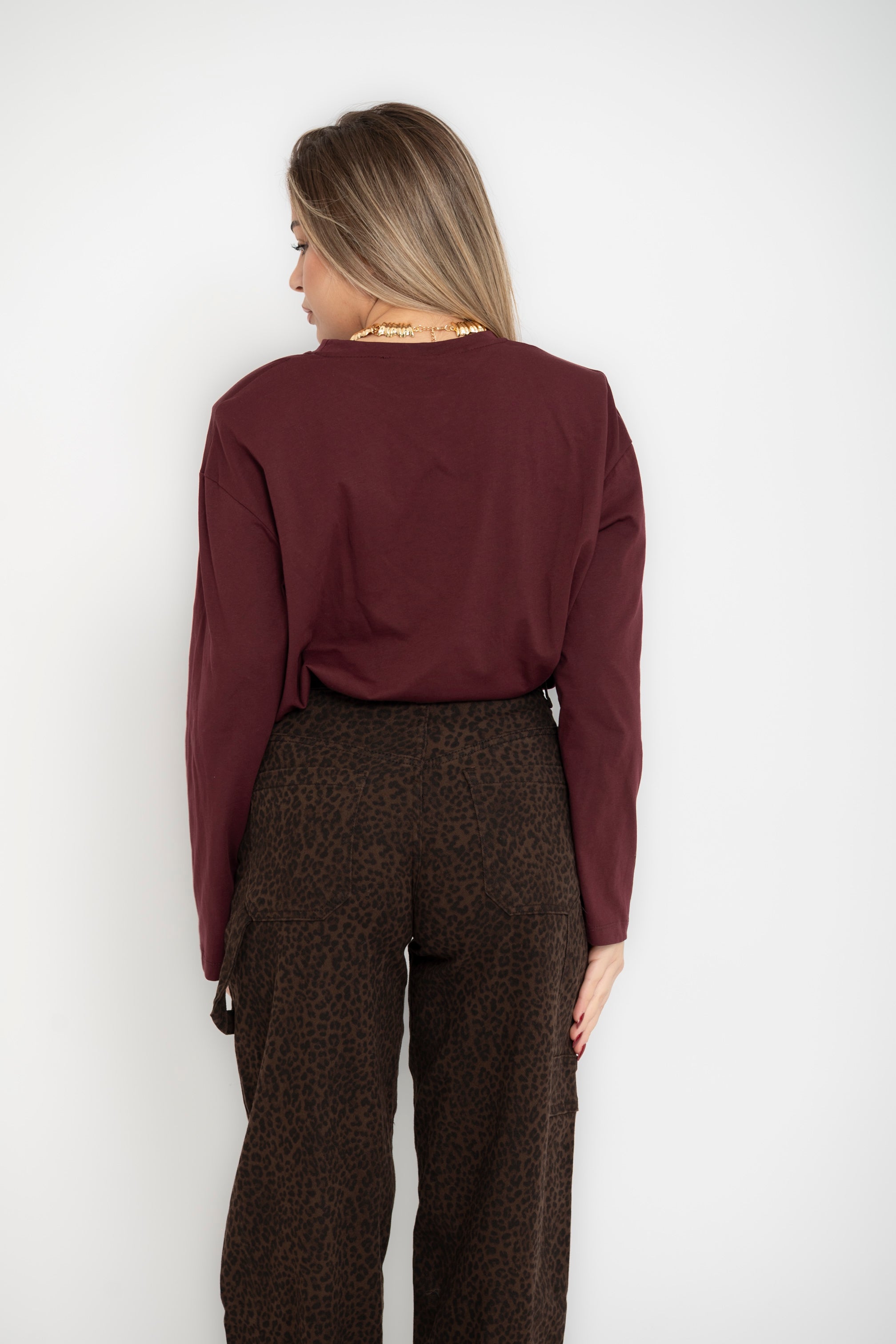 Long sleeve con spalline