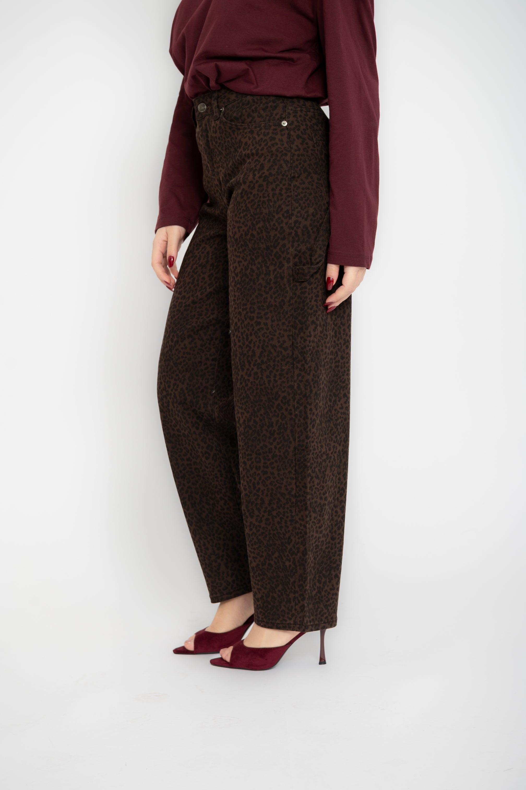 Jeans animalier ballon