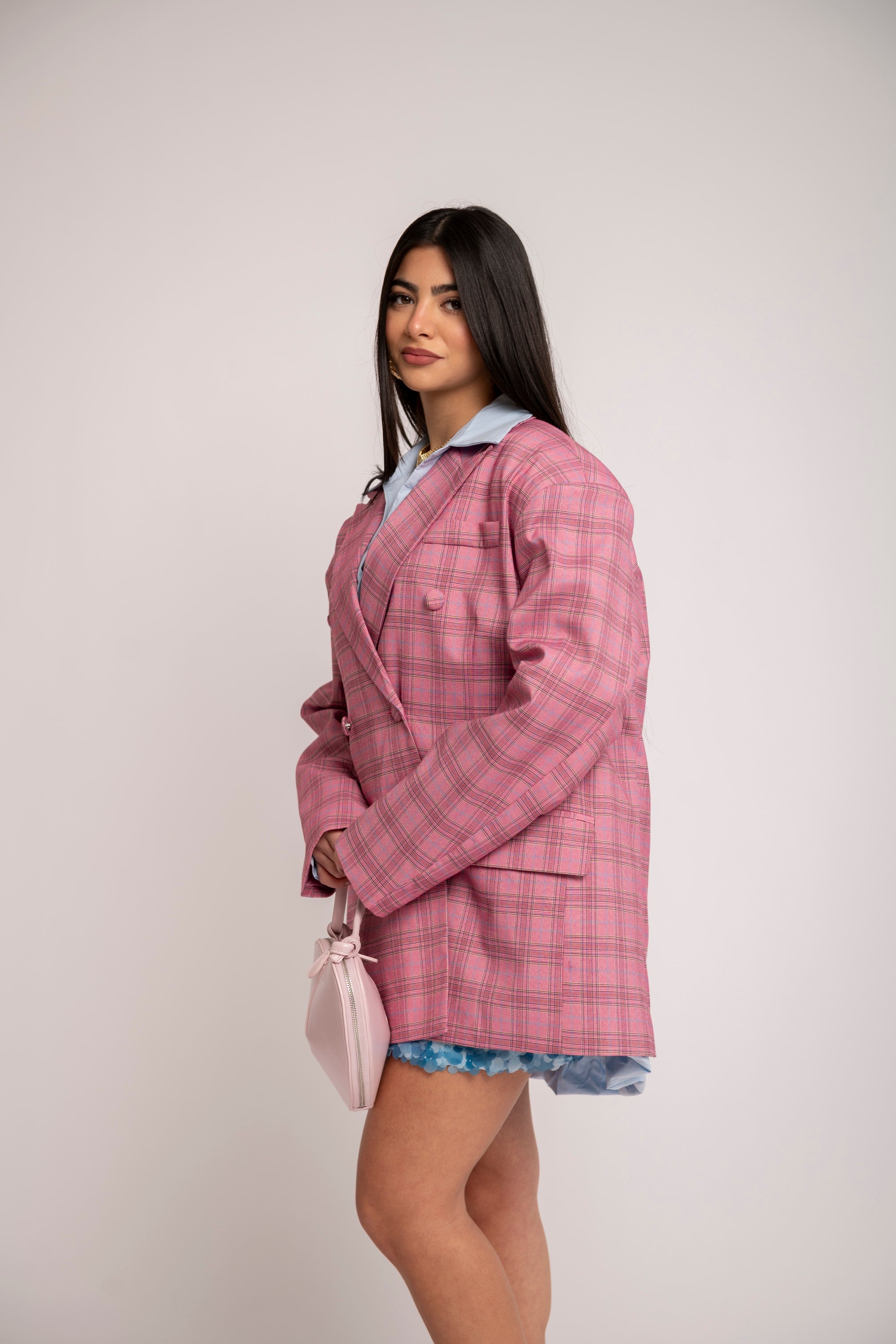 Giacca quadroni pastel