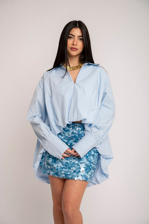 Camicia asimmetrica palloncino