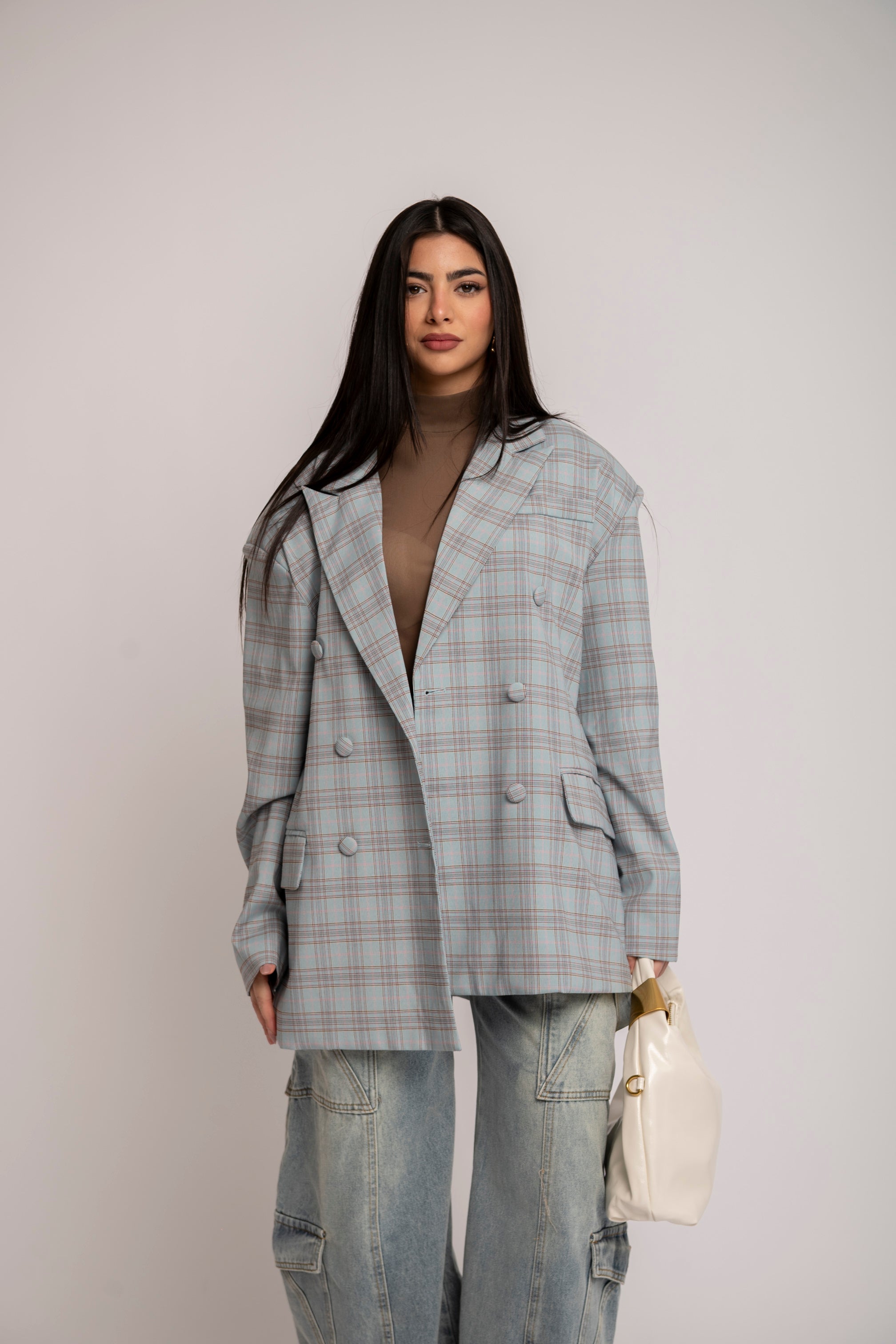 Giacca quadroni pastel