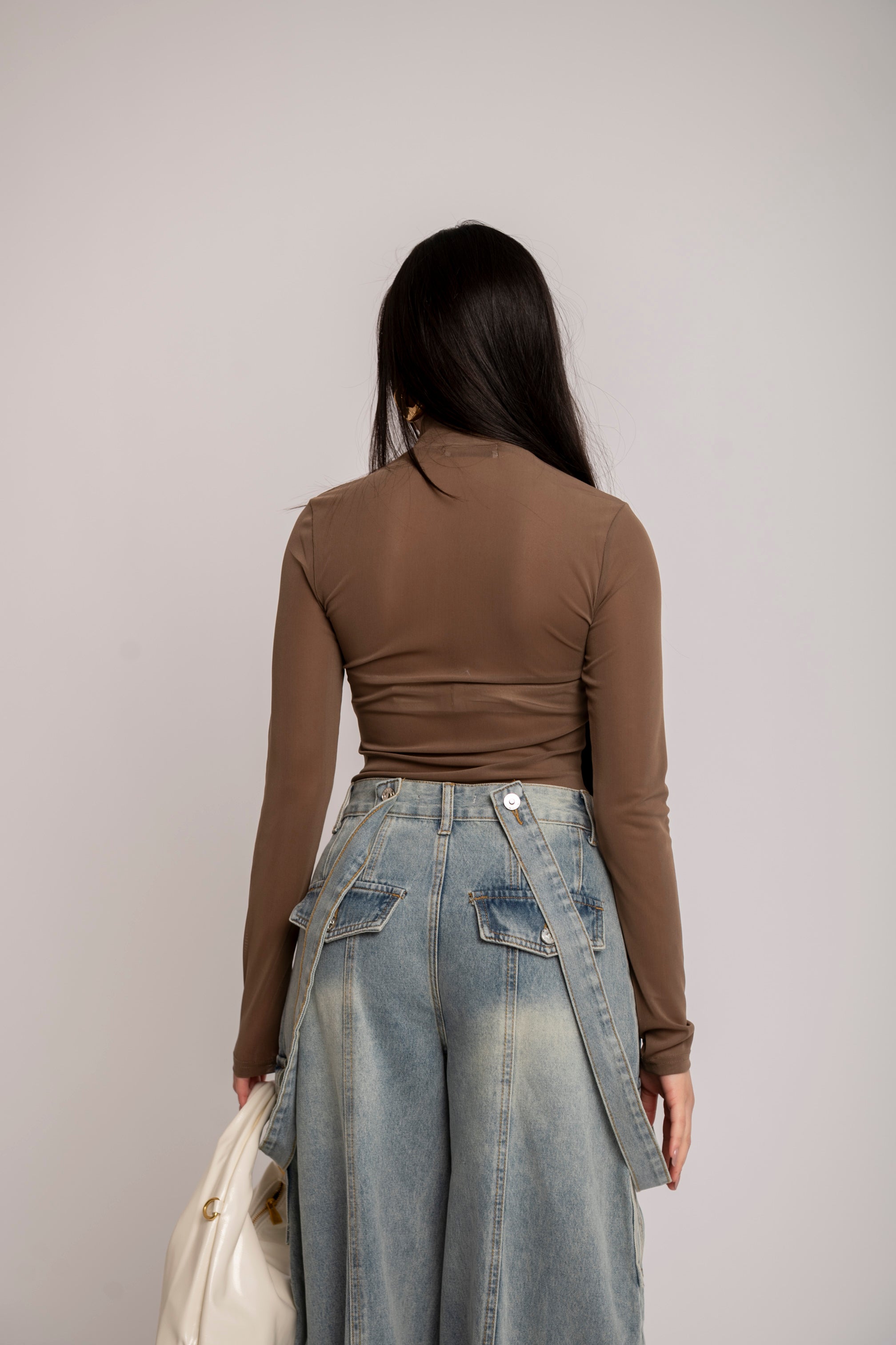 Body lupetto velato