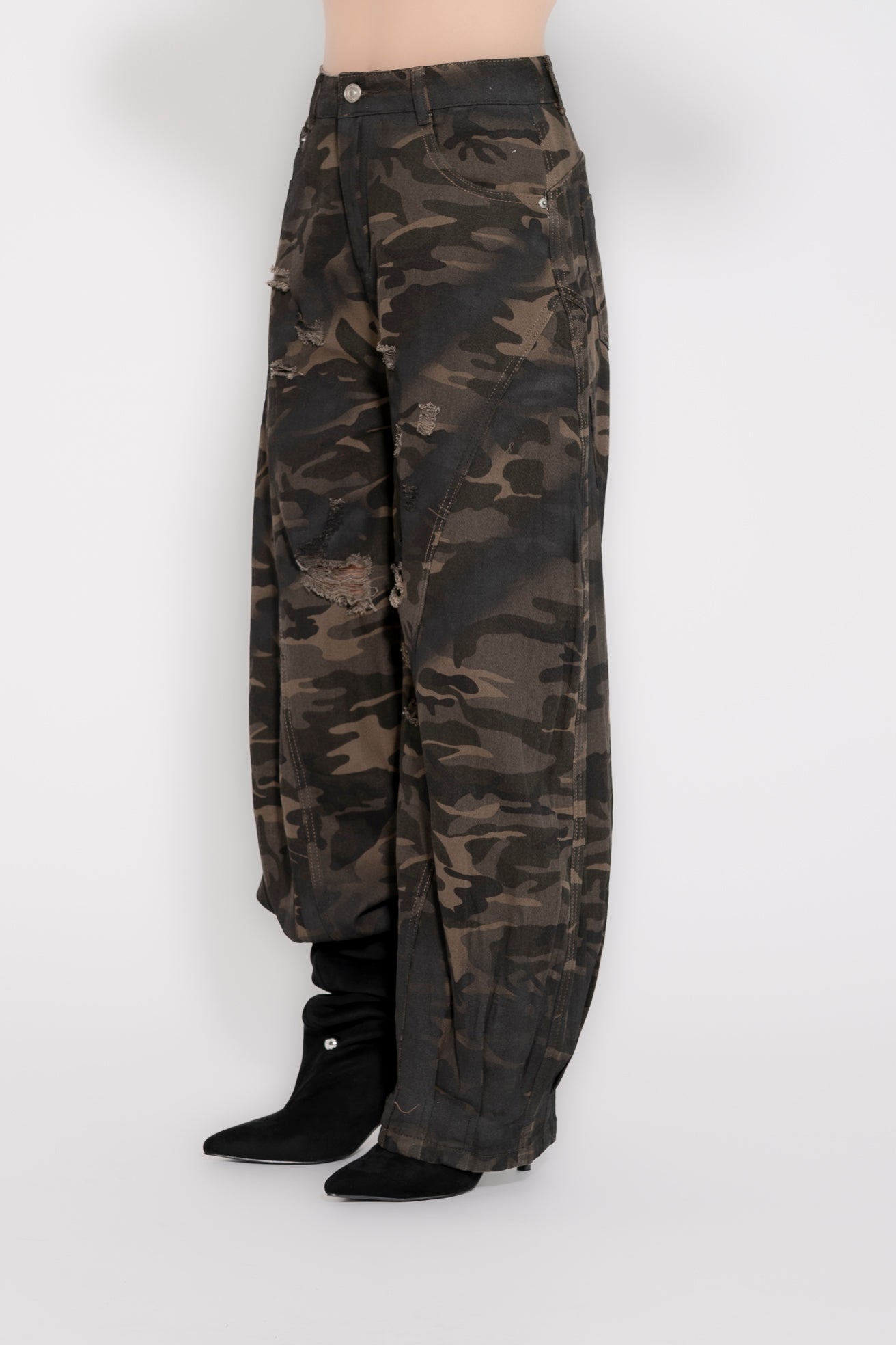 Jeans ballon mimetico