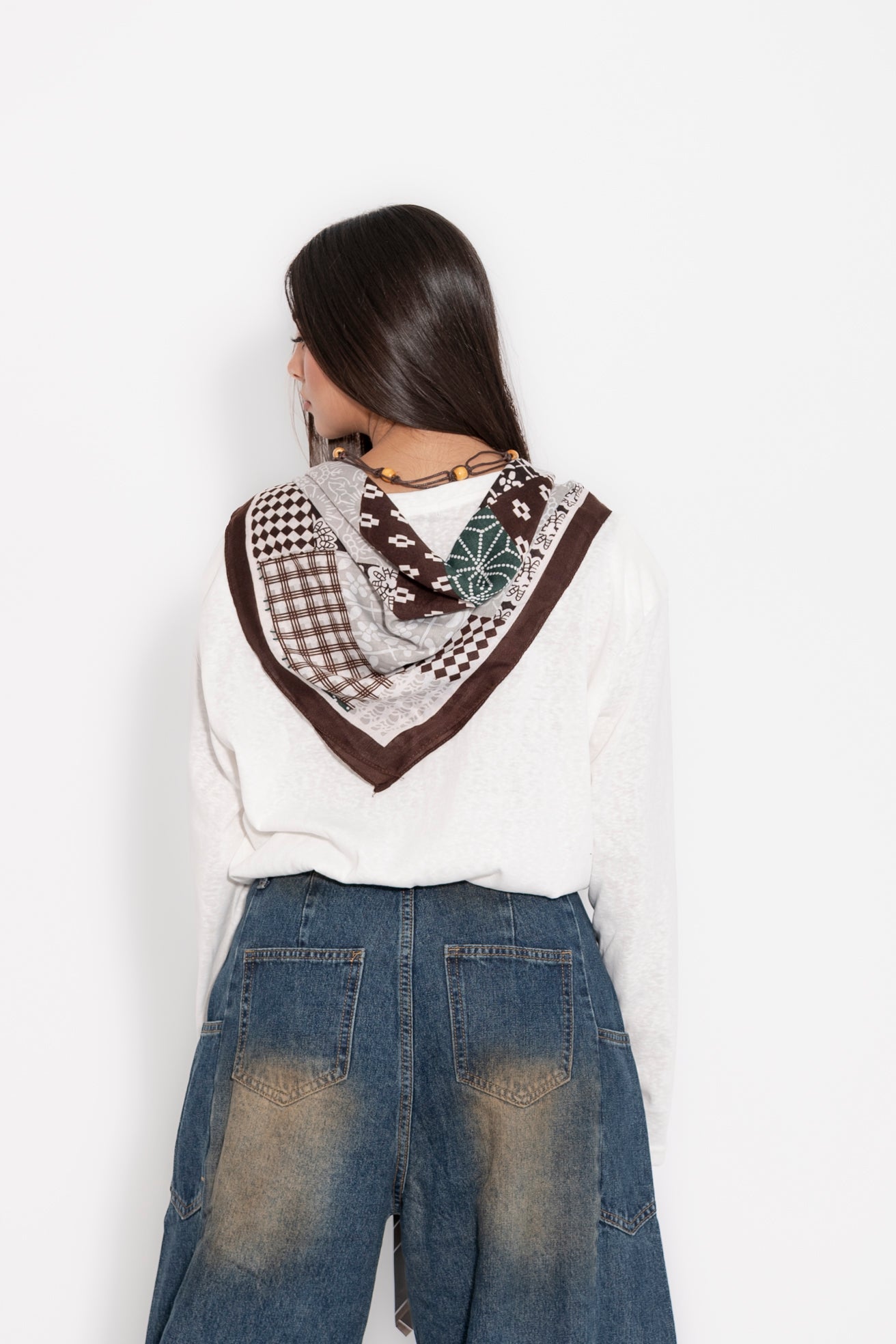 T-shirt con foulard white