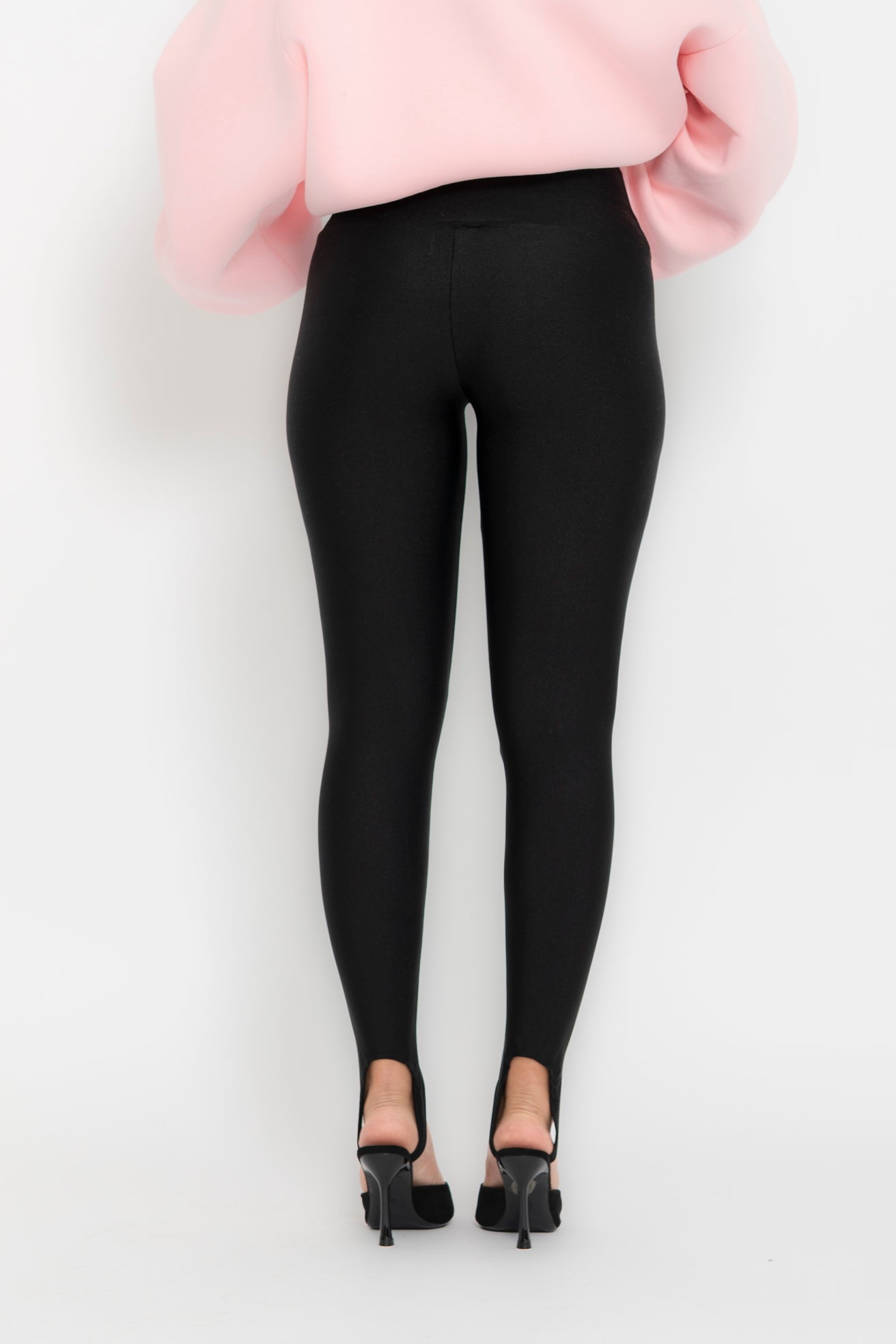 Leggings con ghette lucidi