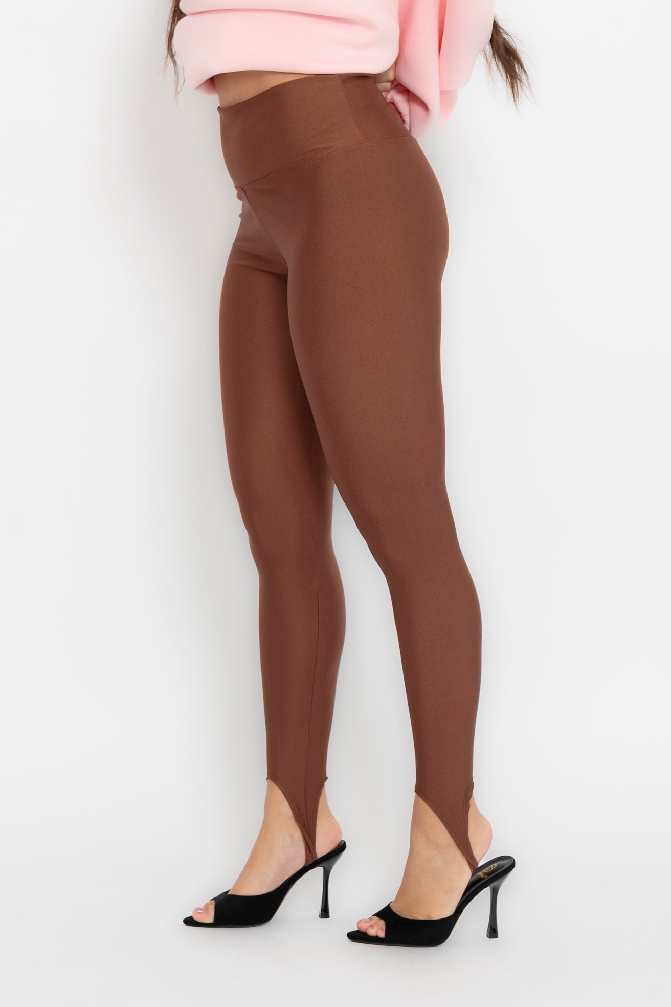 Leggings con ghette lucidi