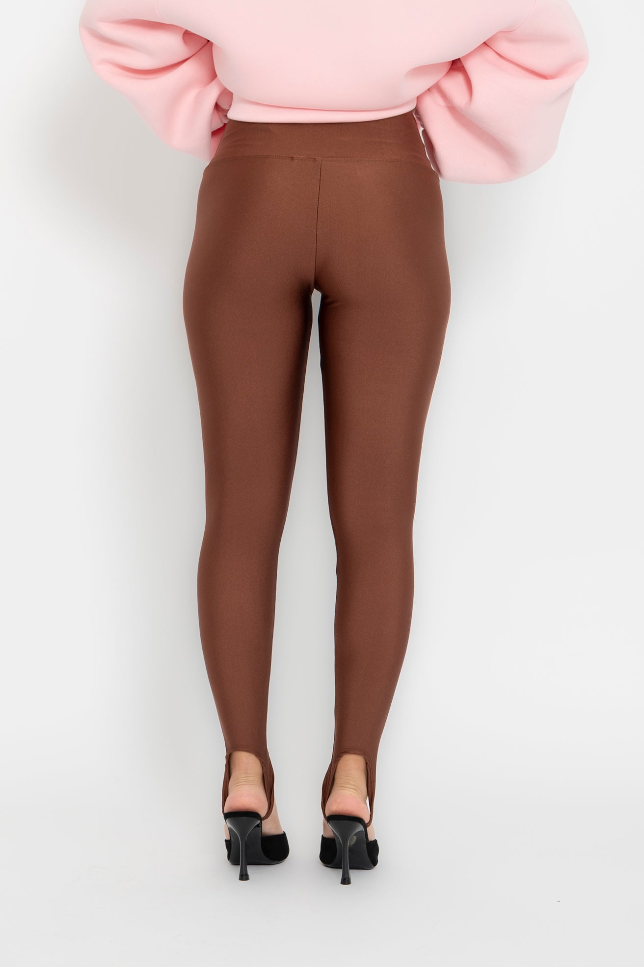 Leggings con ghette lucidi