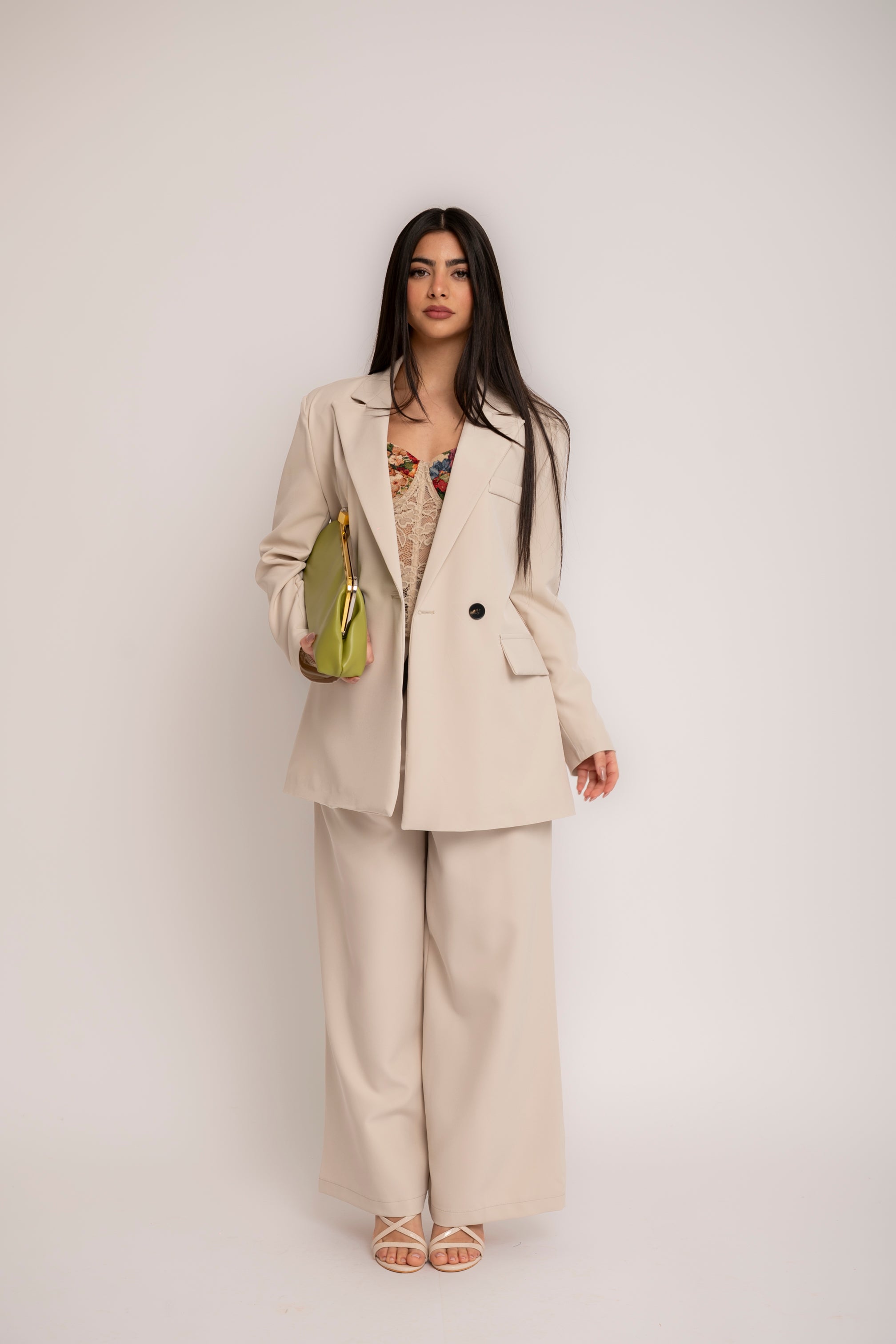Tailleur doppiopetto beige