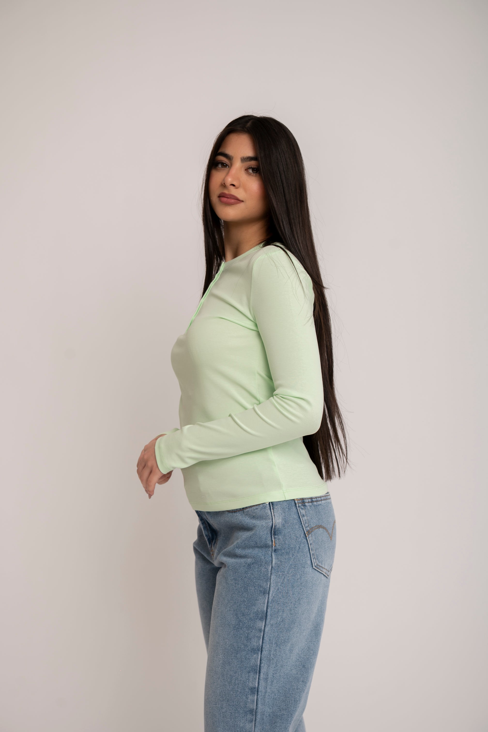 Maglia con bottoncini in cotone by Lumina