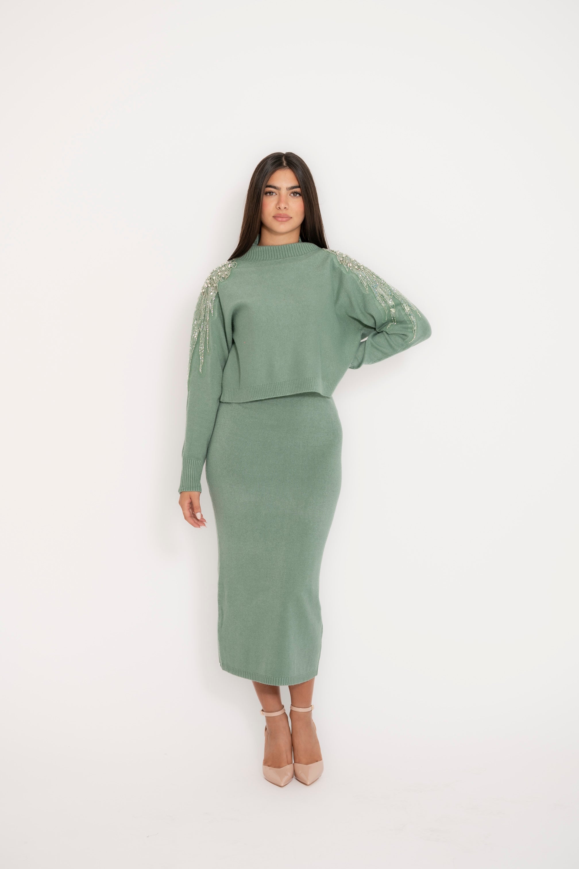 Cordset in maglia shine