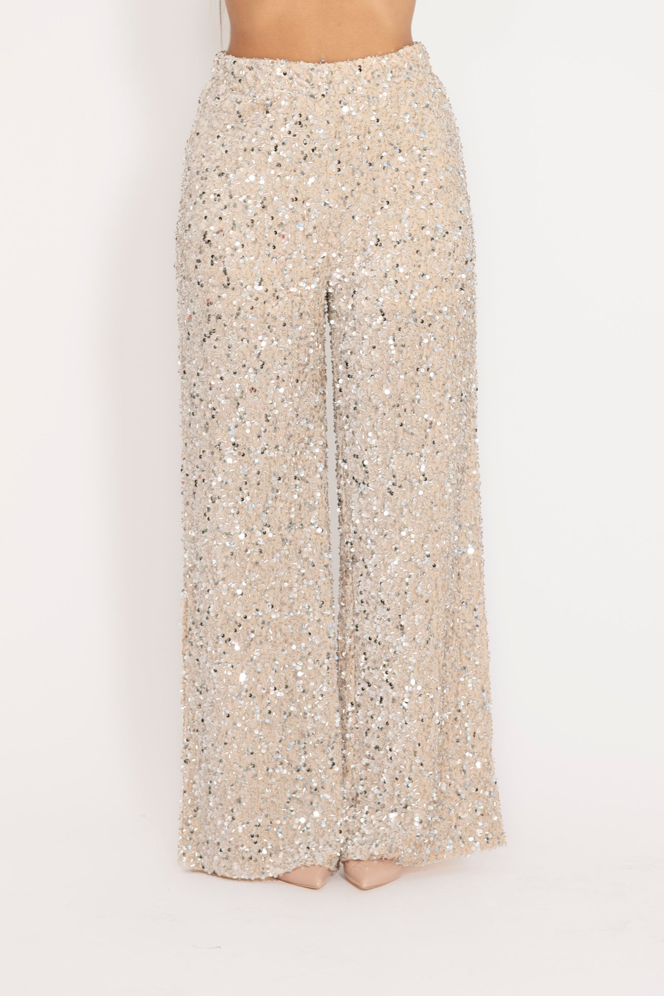 Pantalone palazzo paillettes