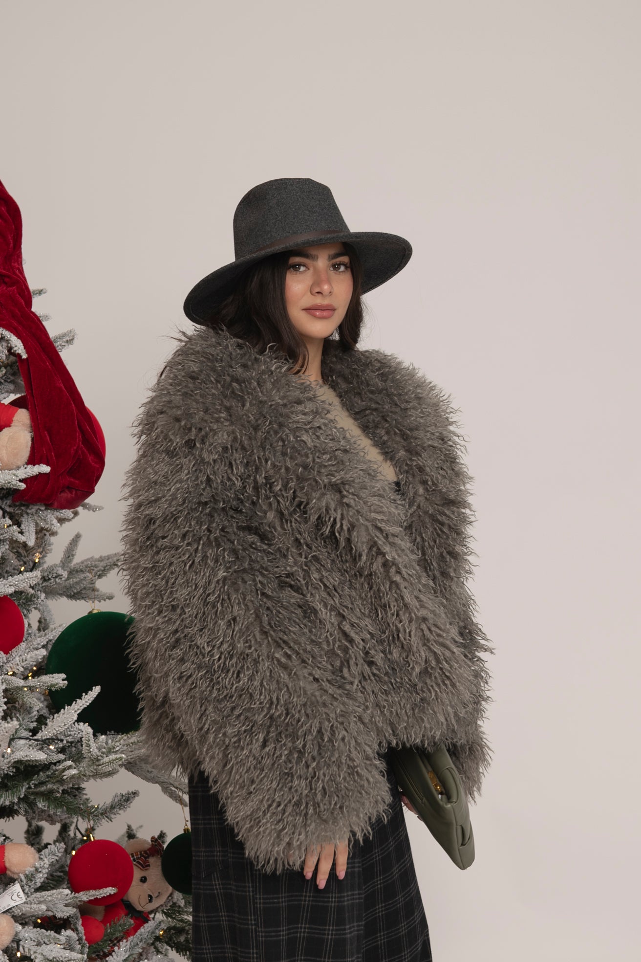 Pelliccia teddy grey