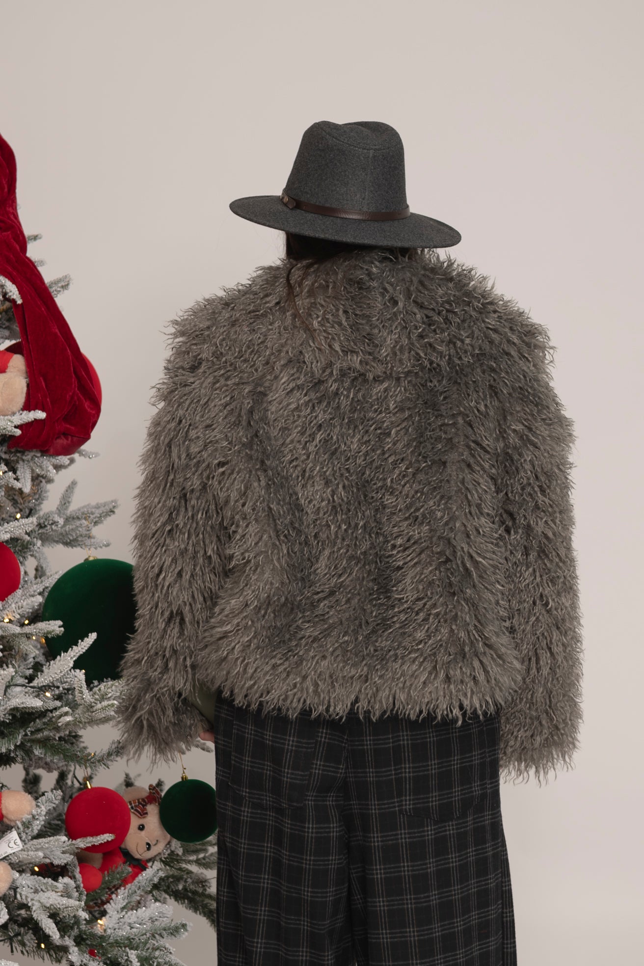 Pelliccia teddy grey