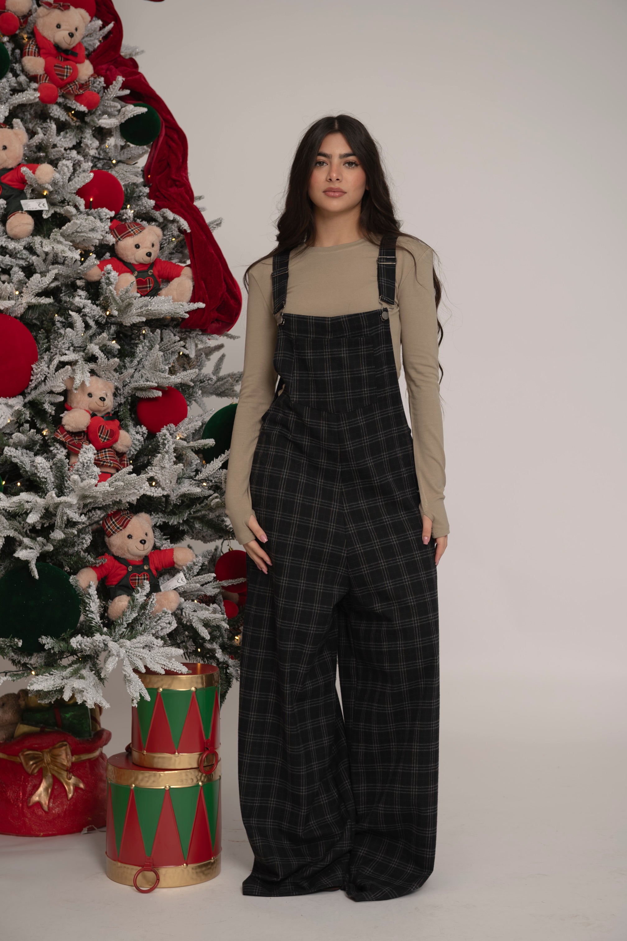 Salopette a quadri Lumina