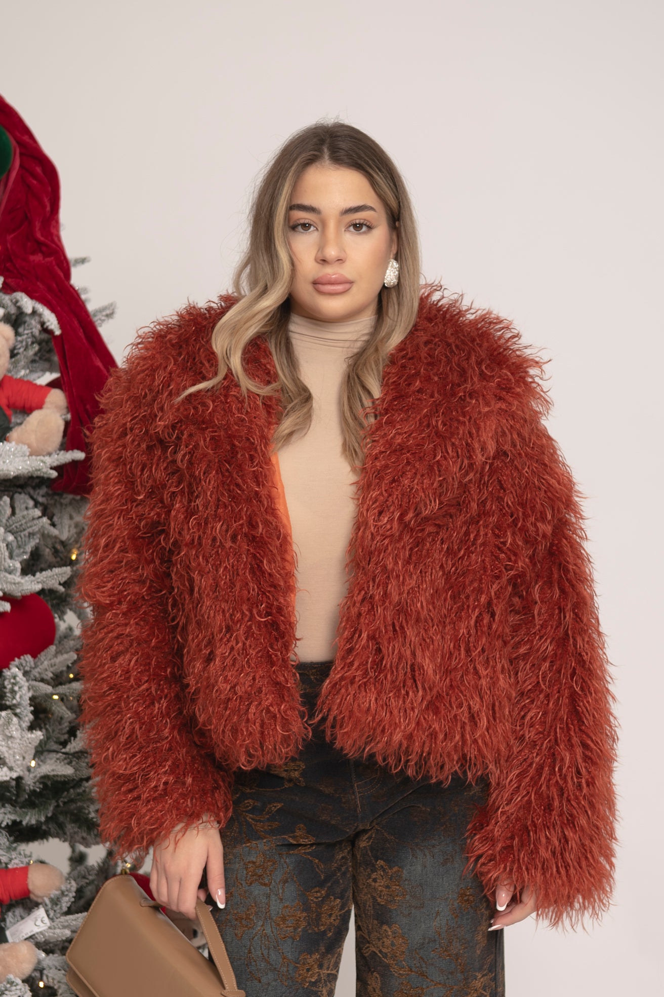 Pelliccia teddy orange