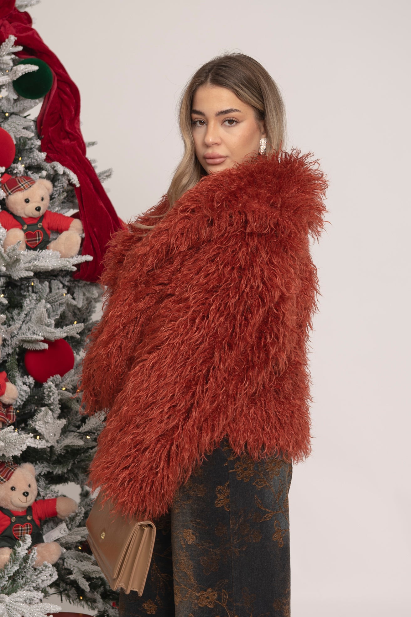 Pelliccia teddy orange