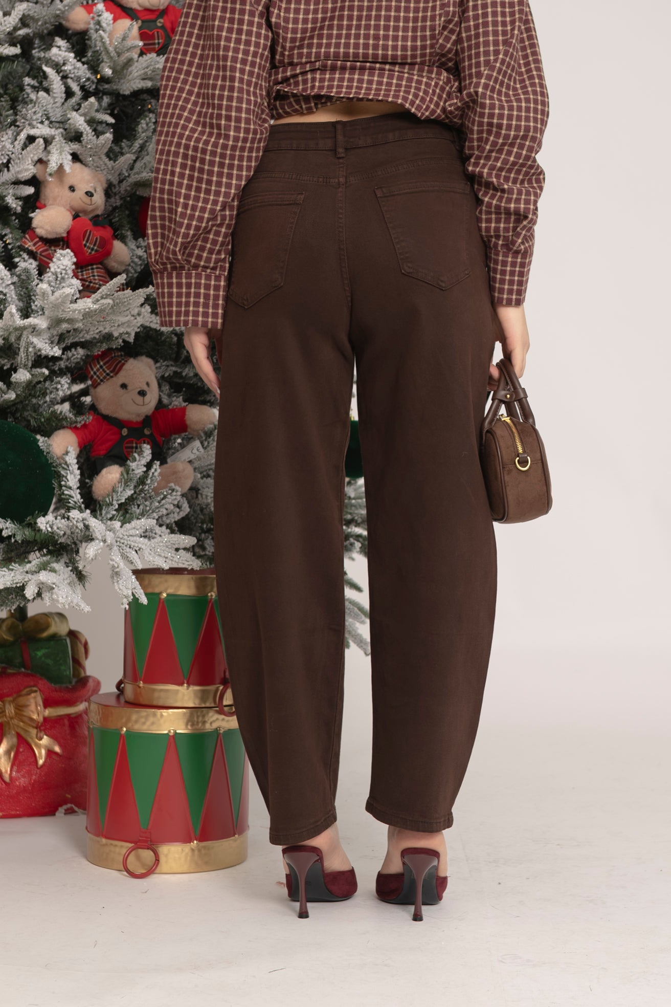 Jeans ballon basic brown