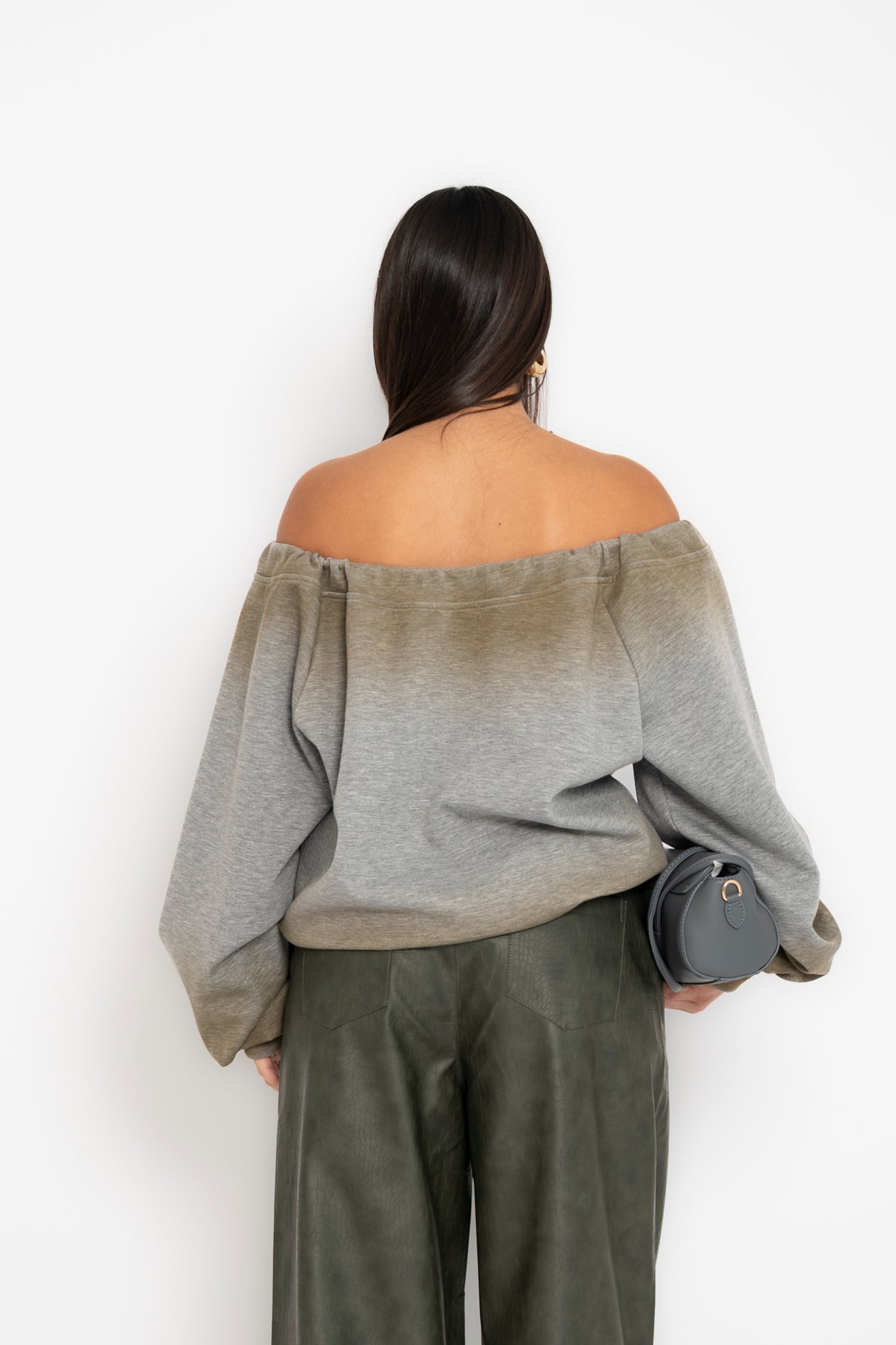 Felpa sfumata scollo a barca