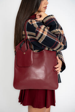Borsa in ecopelle con mini bag