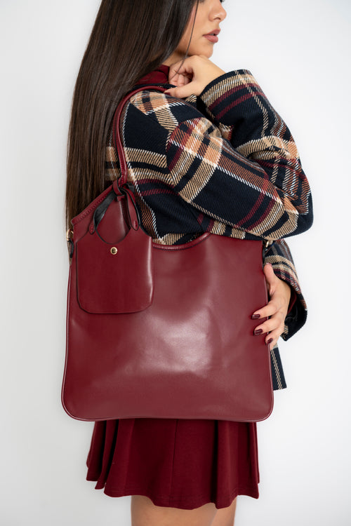 Borsa in ecopelle con mini bag