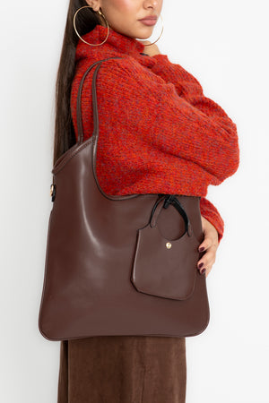 Borsa in ecopelle con mini bag