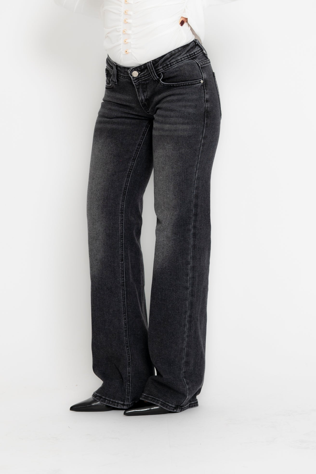 Jeans vita bassa black