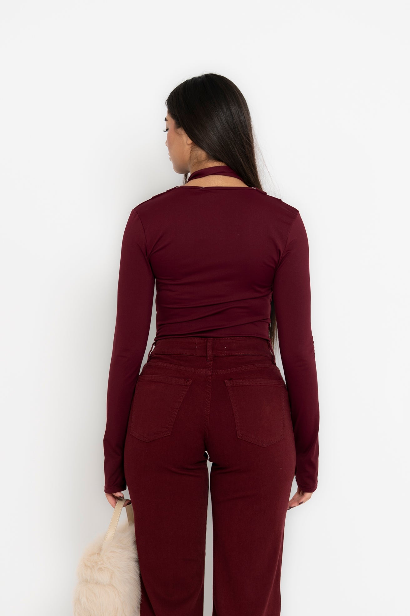 Maglia licra con fiocco