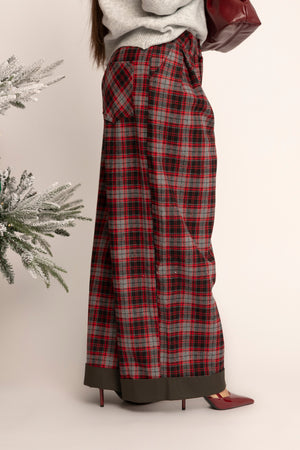 Pantalone a quadri Red
