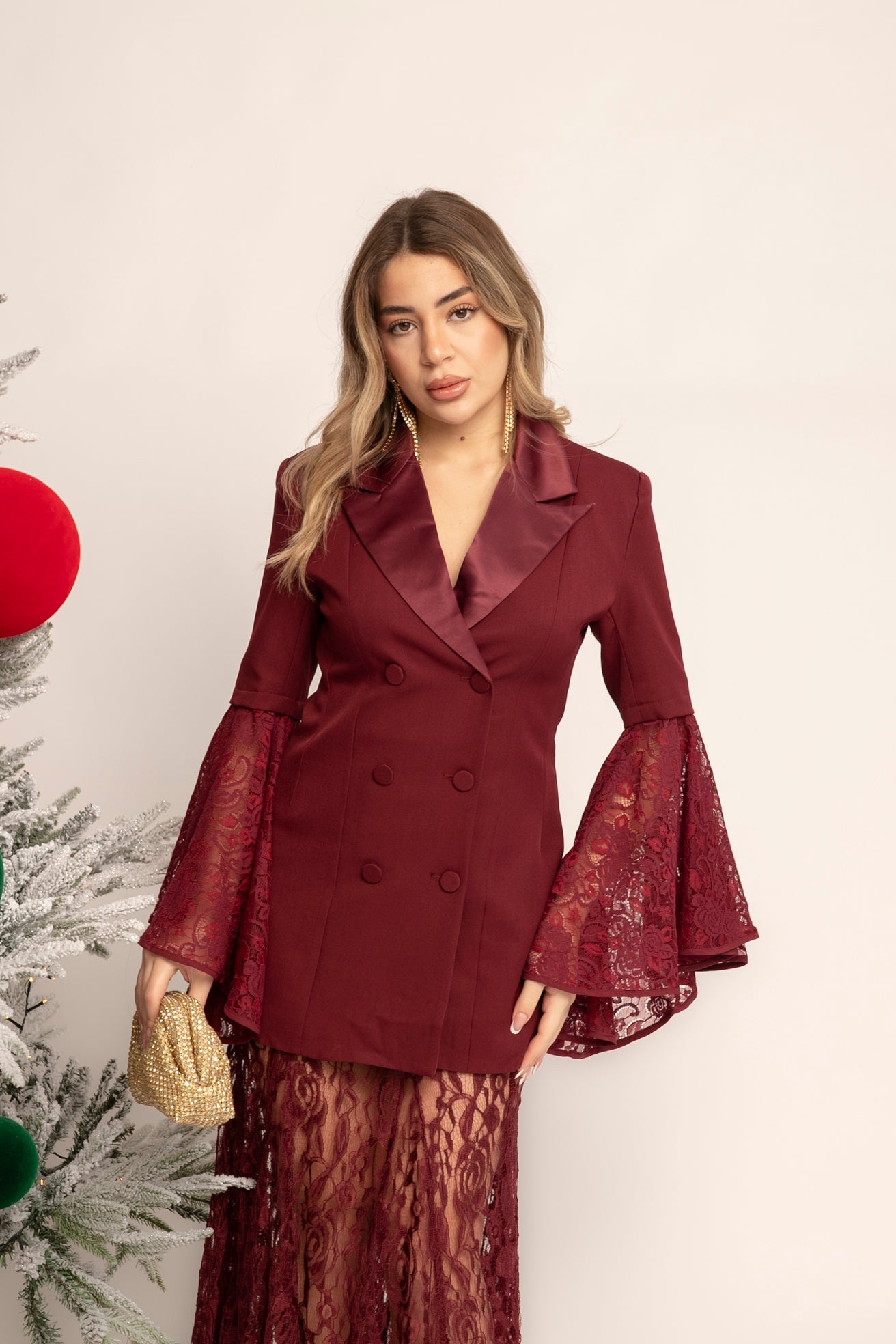 Giacca con maniche in pizzo