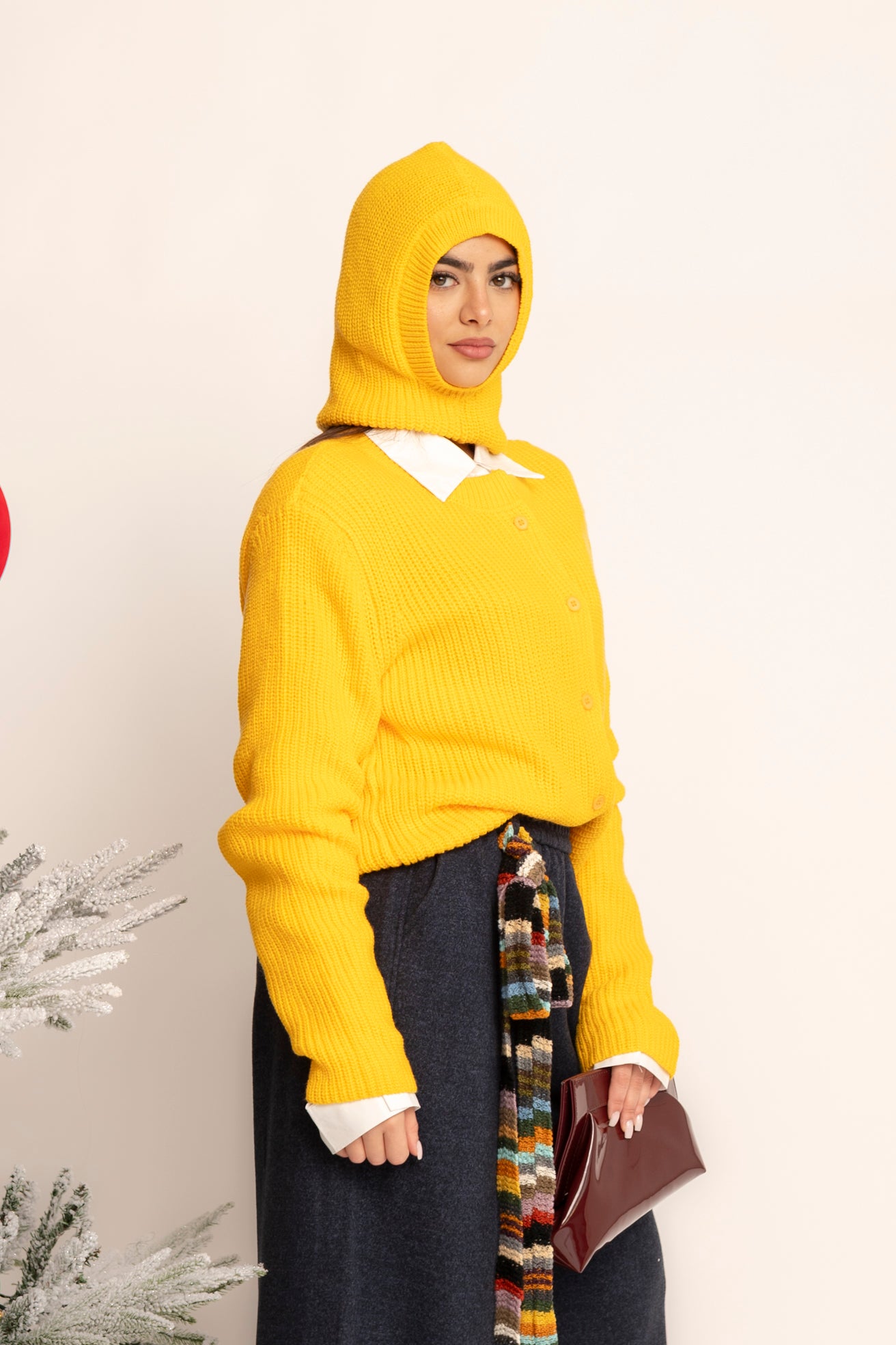 Cardigan con balaclava