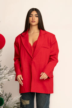 Giacca con strass red