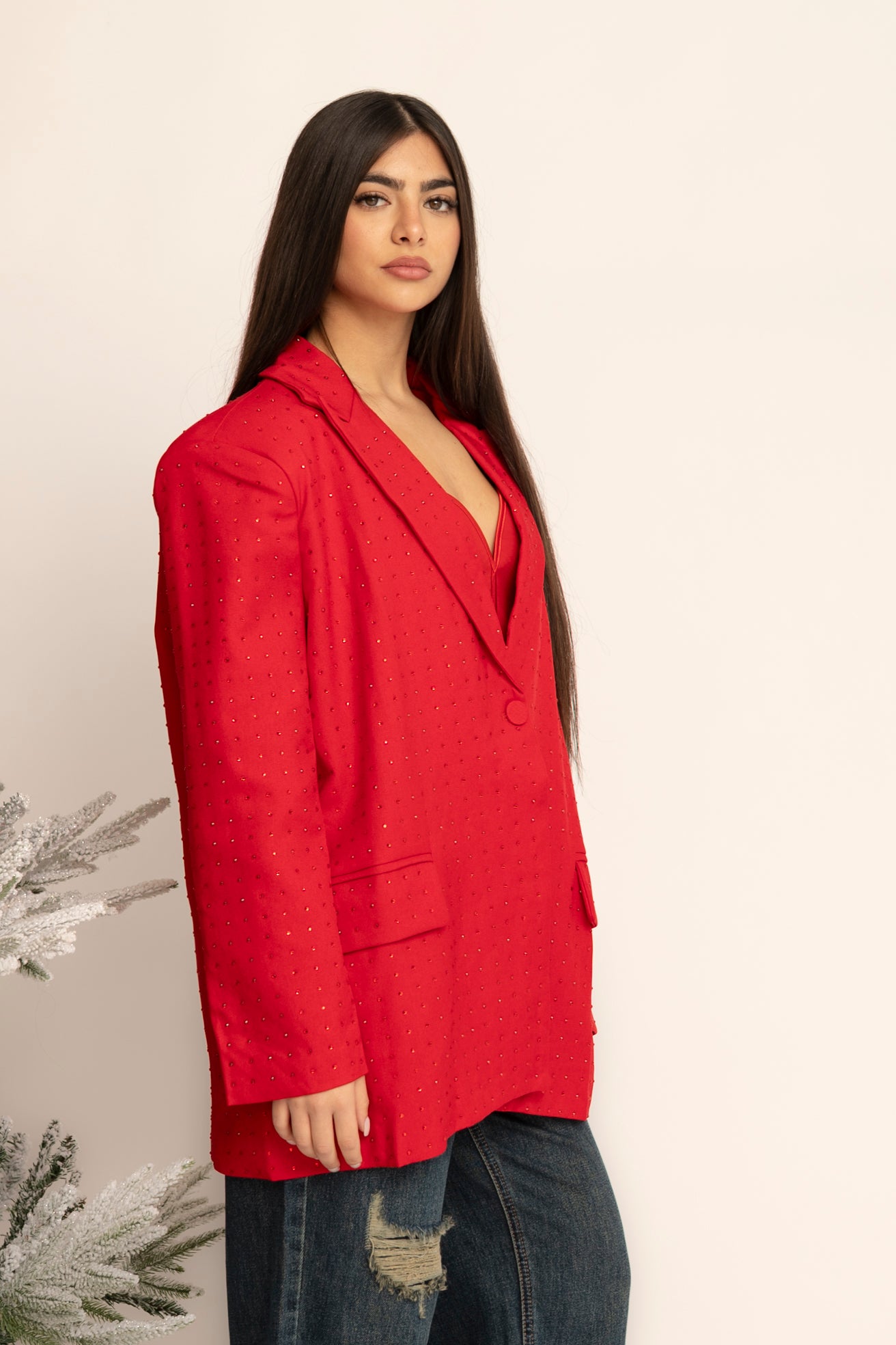 Giacca con strass red