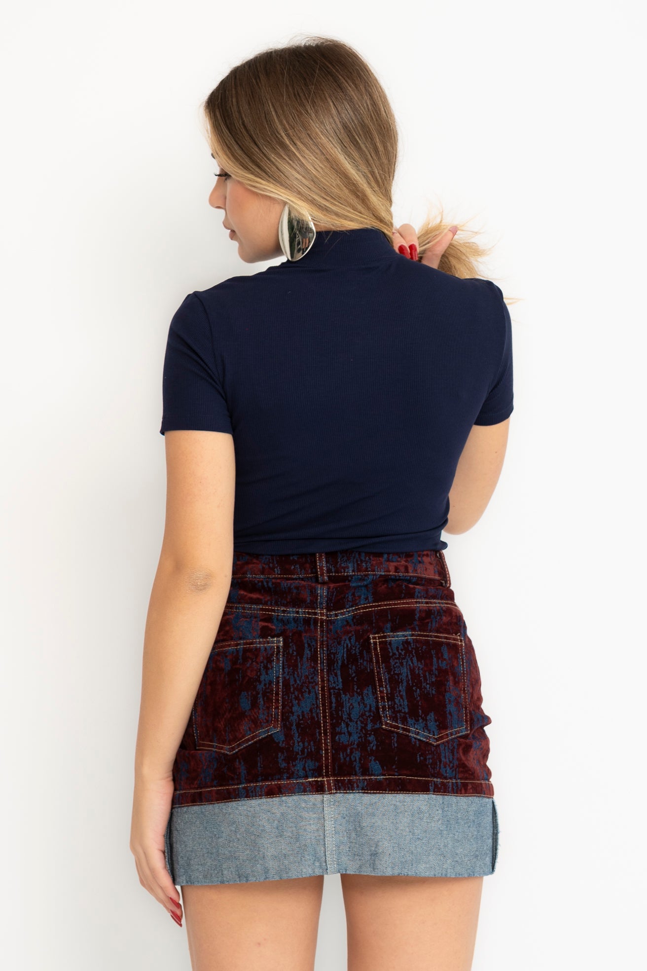 Maglia costine mezza manica