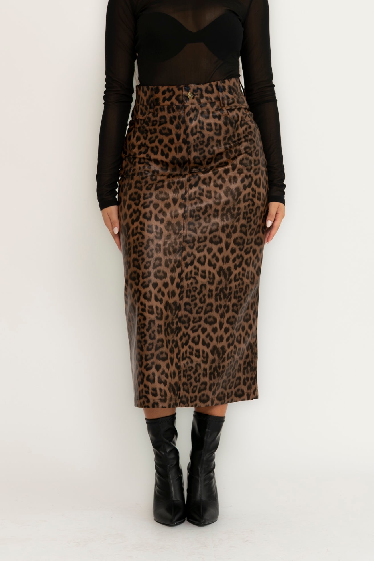 Gonna longuette animalier