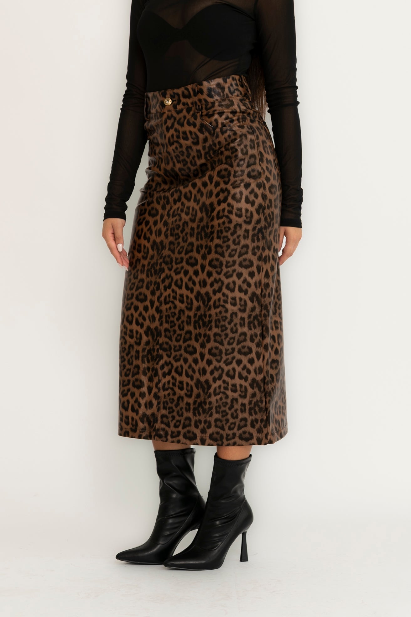 Gonna longuette animalier