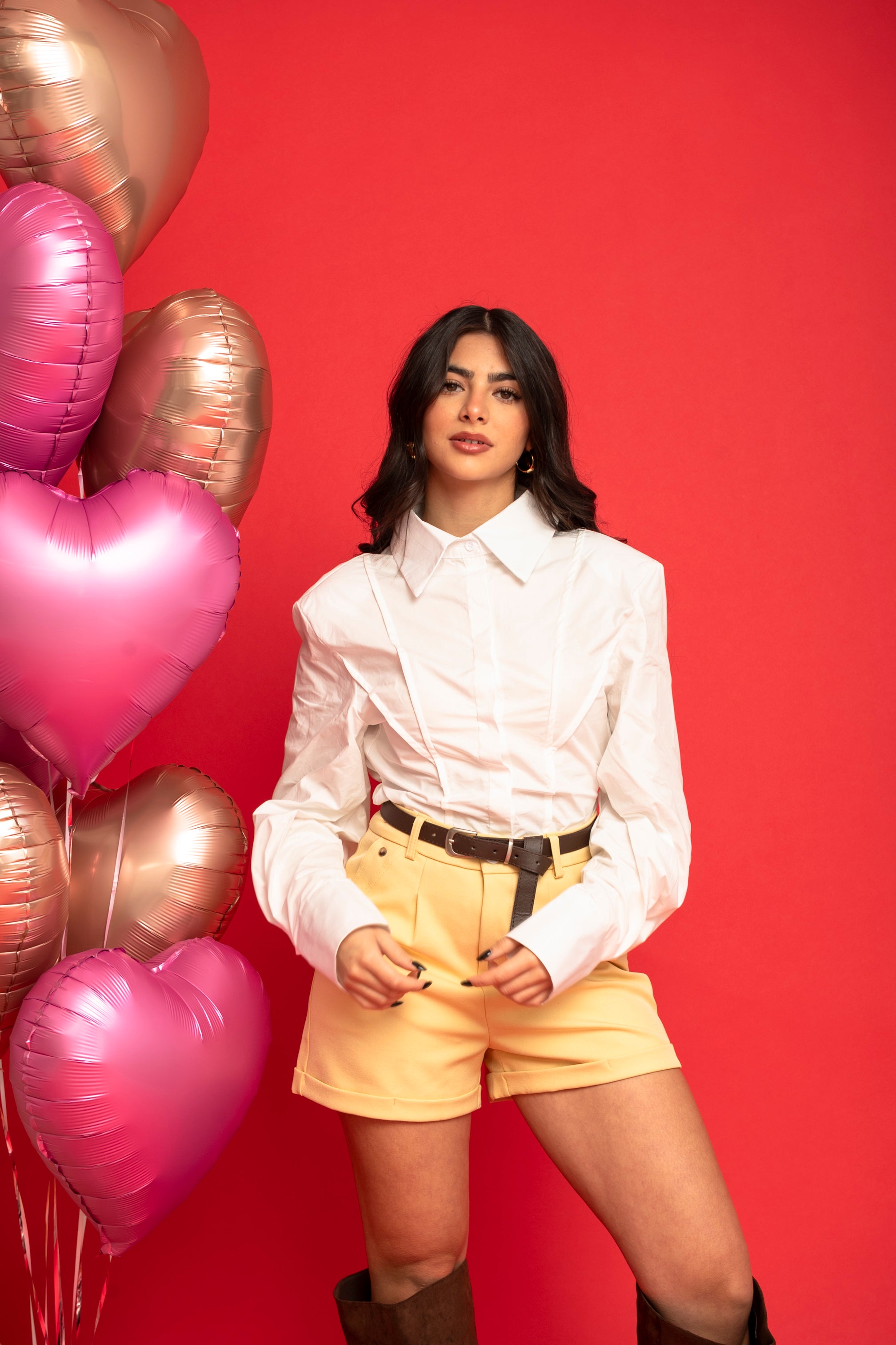 Camicia con cuciture in rilievo