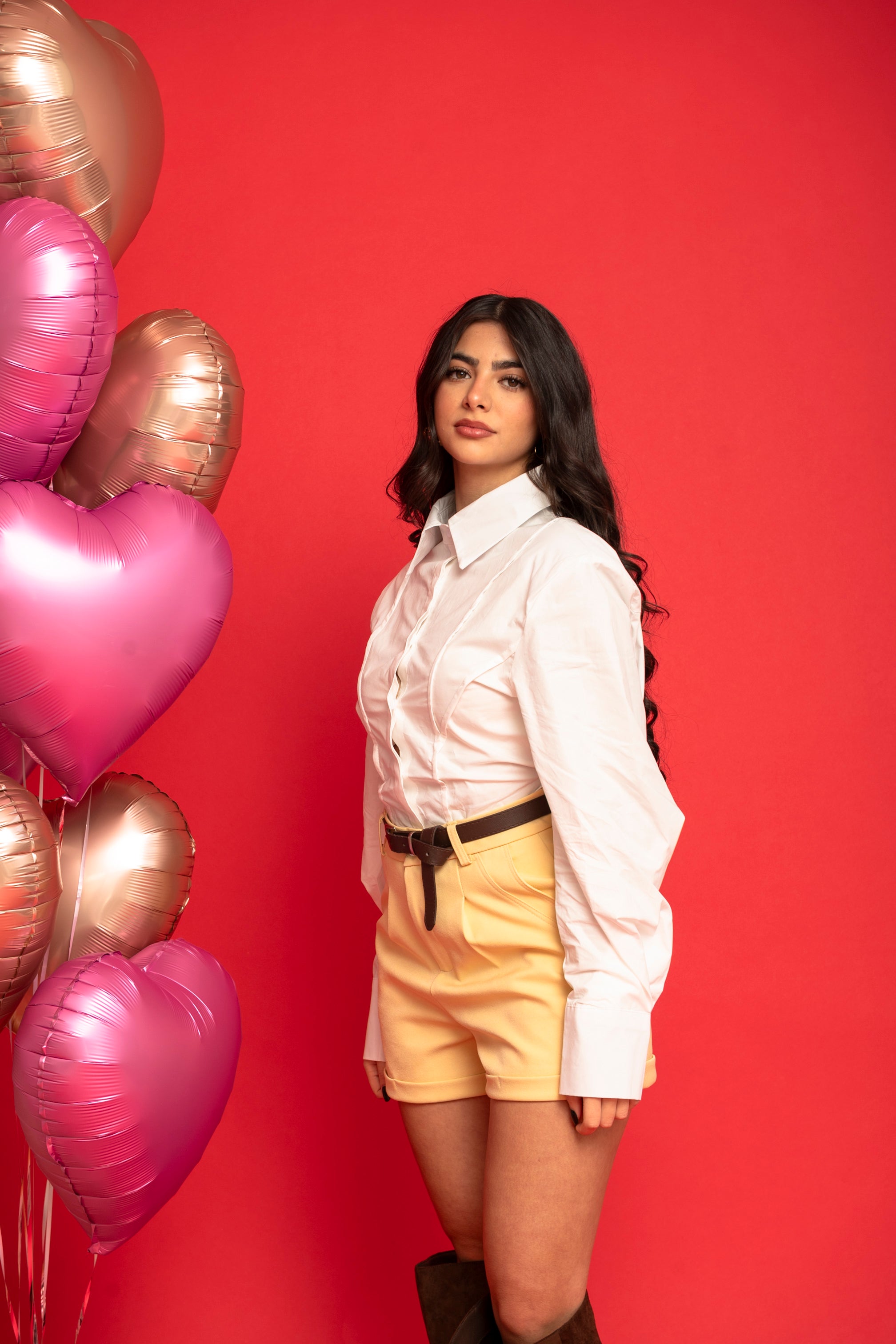 Camicia con cuciture in rilievo