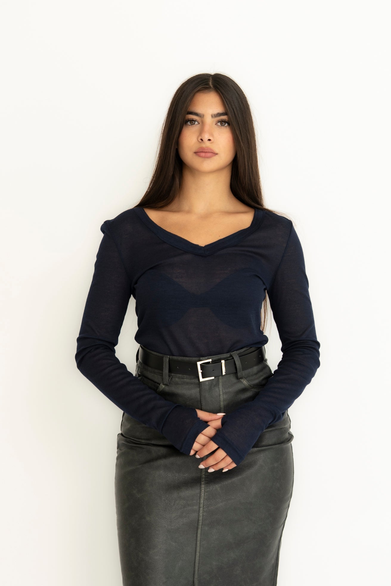 Maglia semitrasparente