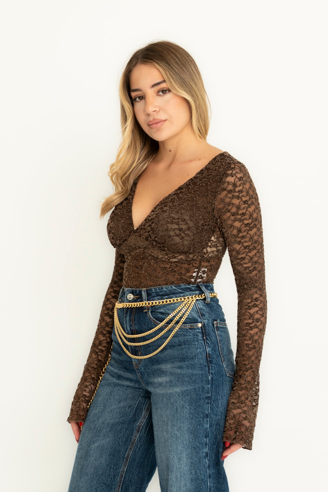 Maglia ricami in velluto