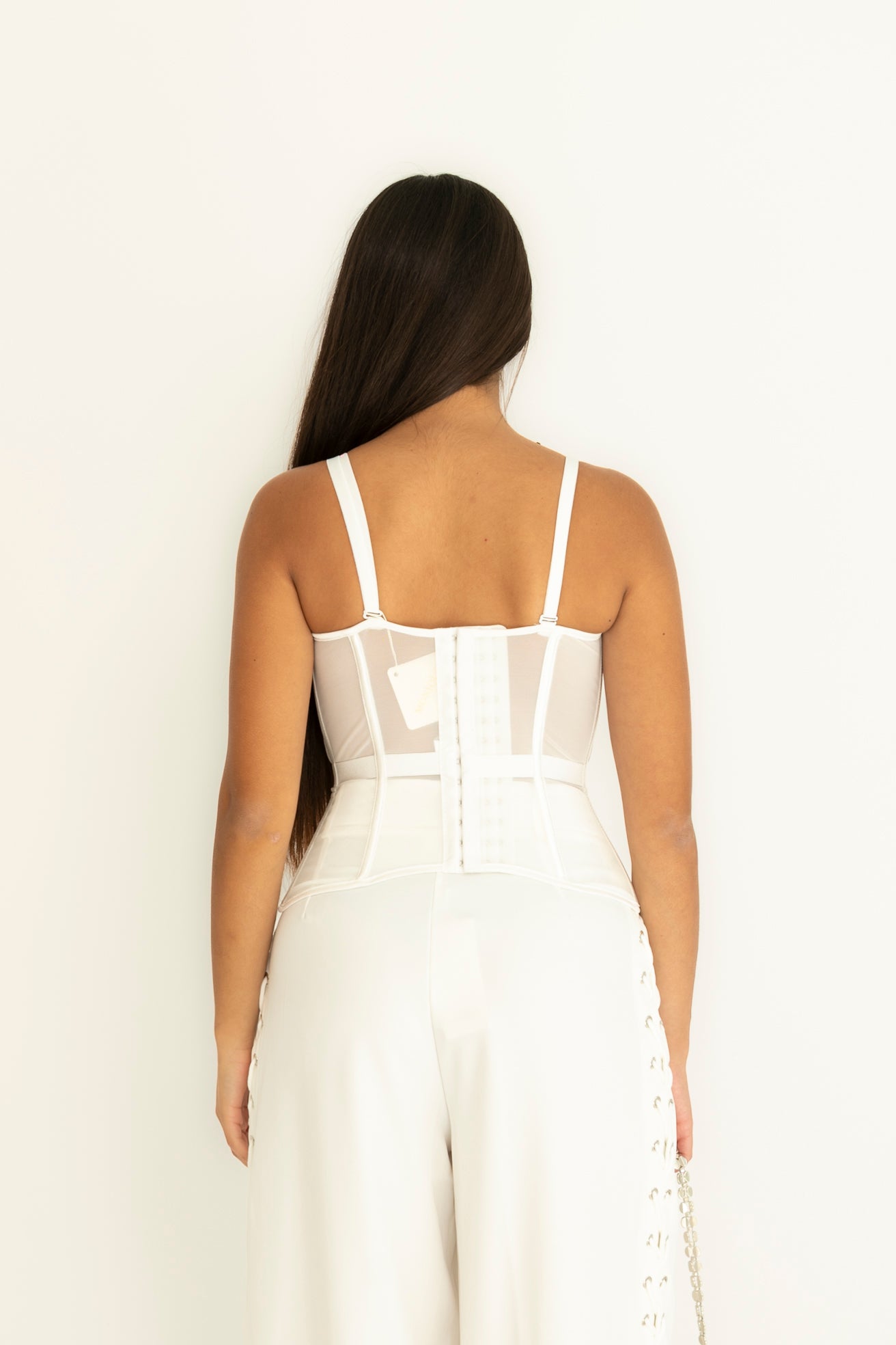Corsetto steccato semitrasparente