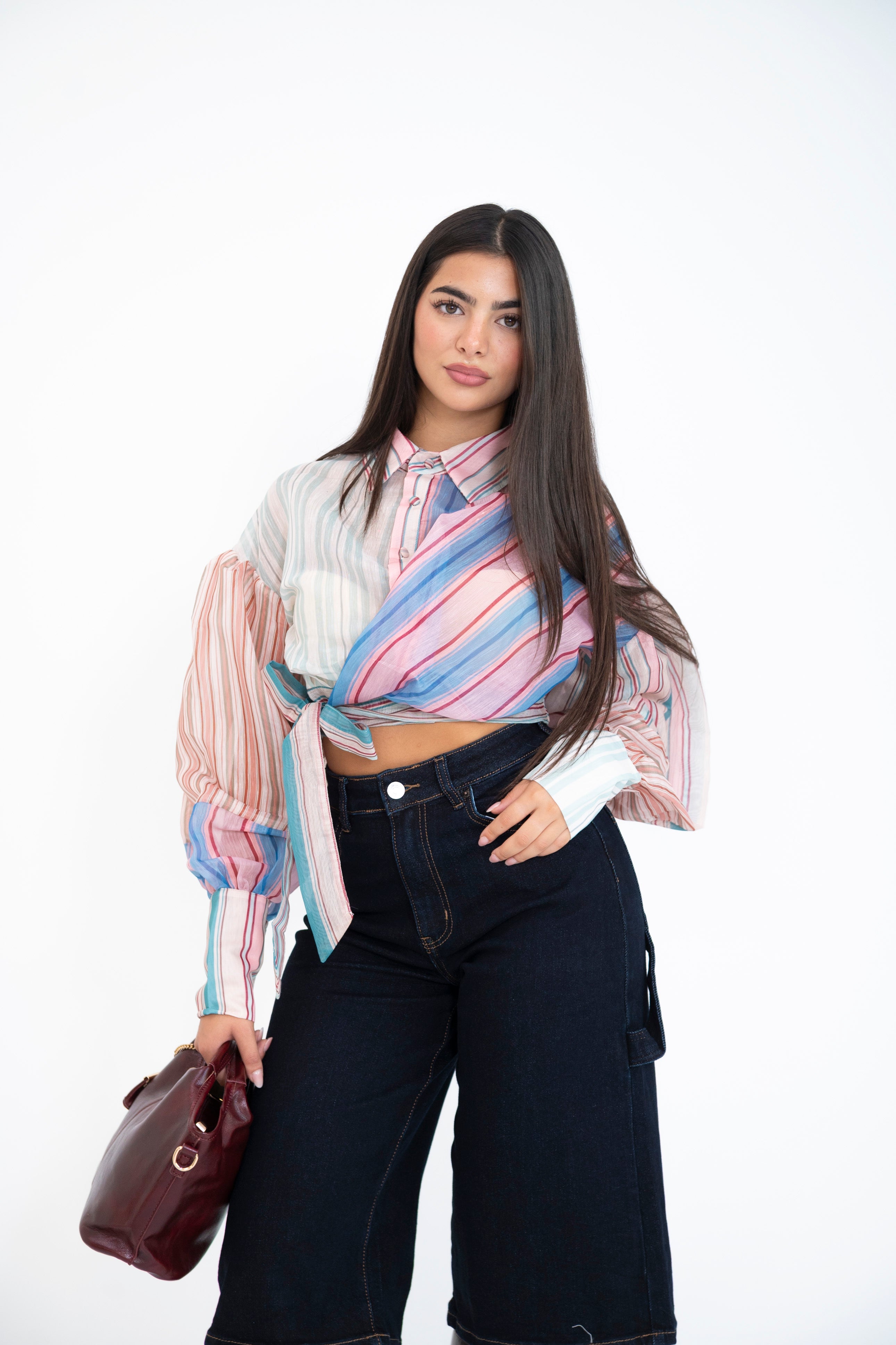 Camicia crop velata