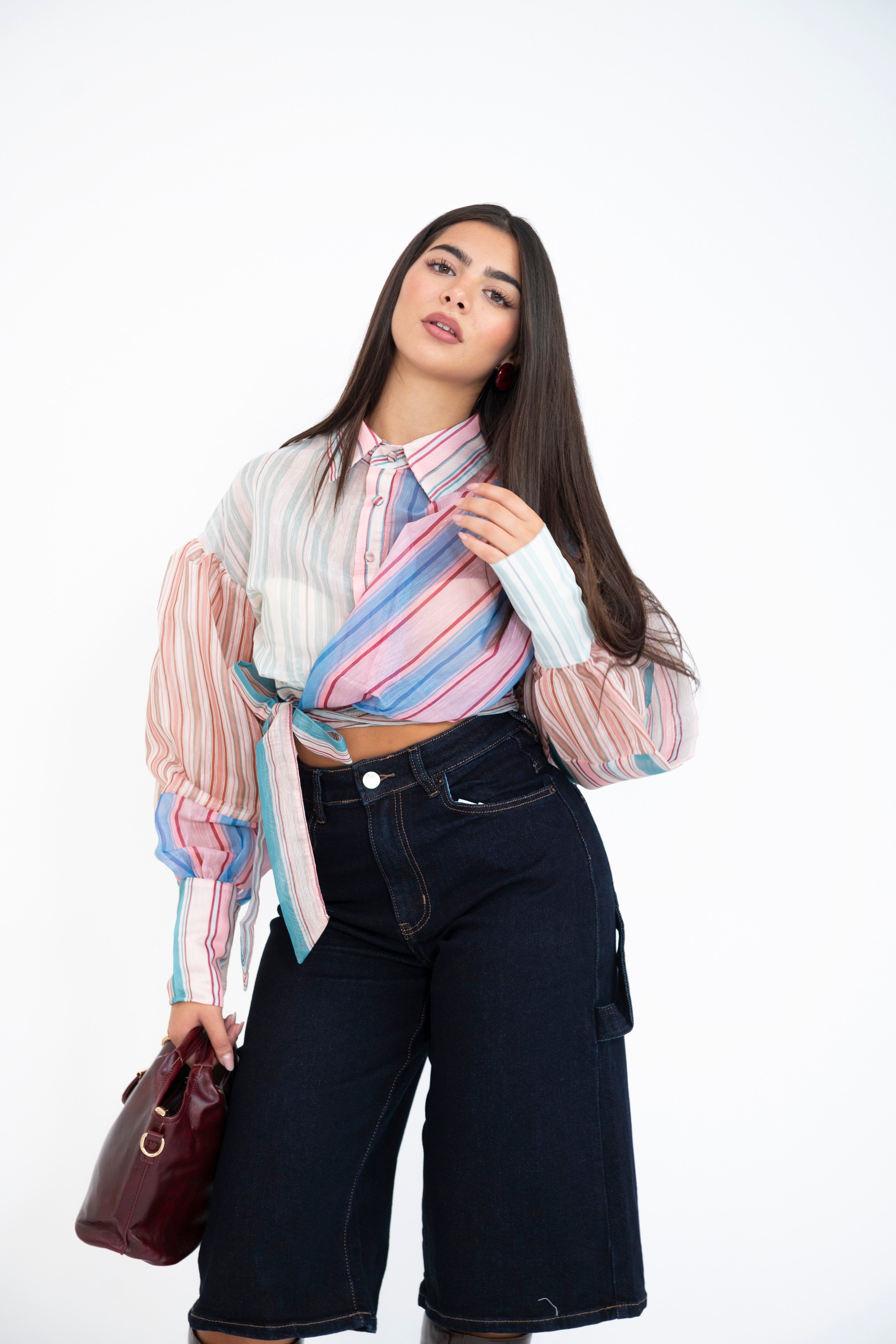 Camicia crop velata
