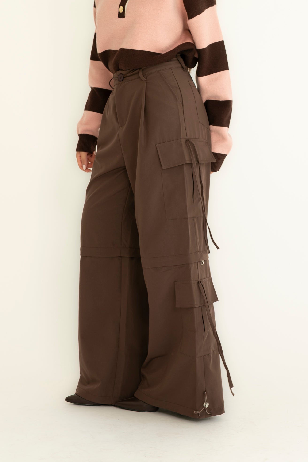 Pantalone cargo con zip