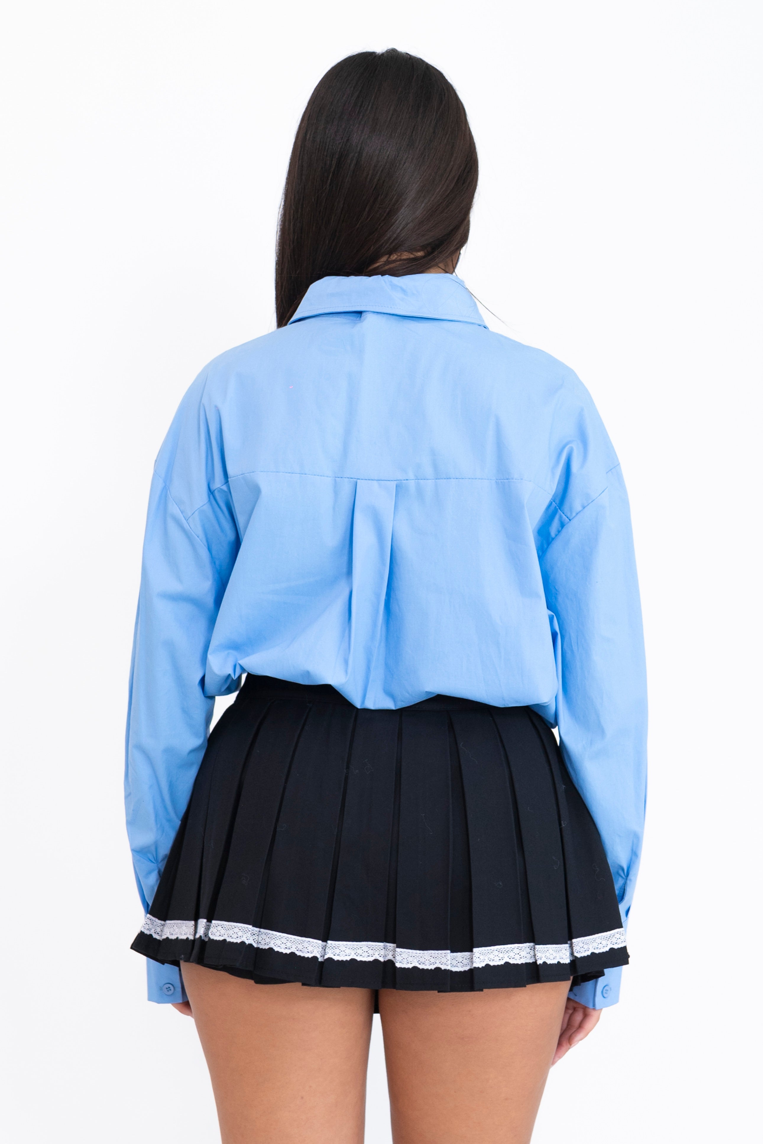 Camicia fiocco azzurra