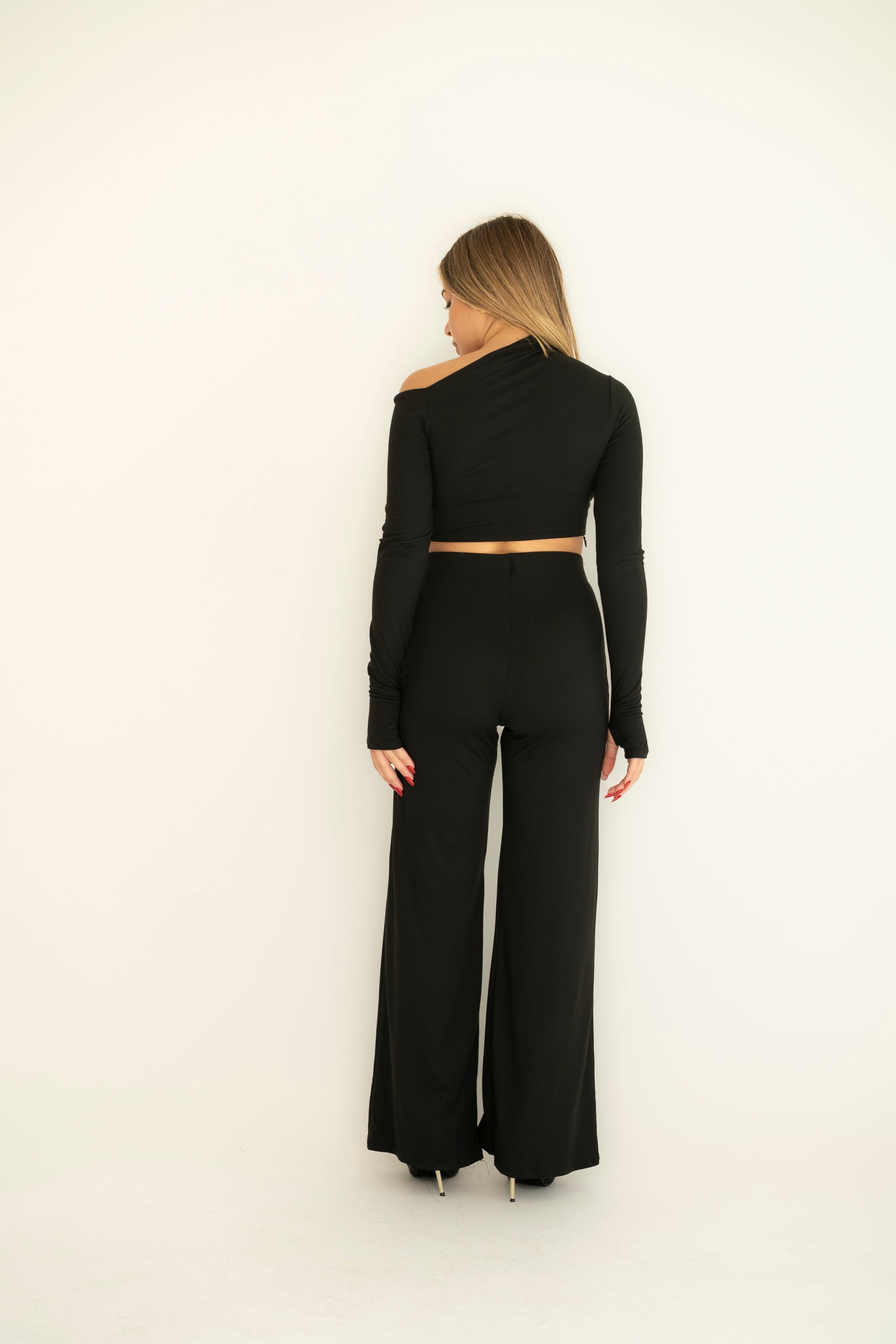 Cordset top corto e pantalone